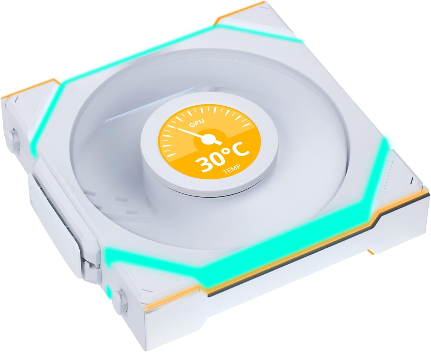 LIAN LI Lian Li UNI FAN SL Wireless LCD 120 Reverse Blade Single (White) Case Fan, 1.6" LCD Display | 12RSLLCD1W1W - thumbnail 2