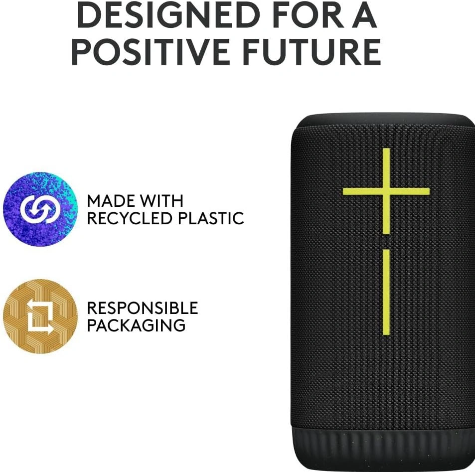 Logitech Ultimate Ears EVERBOOM Portable Bluetooth Speaker, 360° Immersive Sound, IP67 Waterproof & Floatable, 20-Hour Battery, Black | 984-001873 thumbnail 5