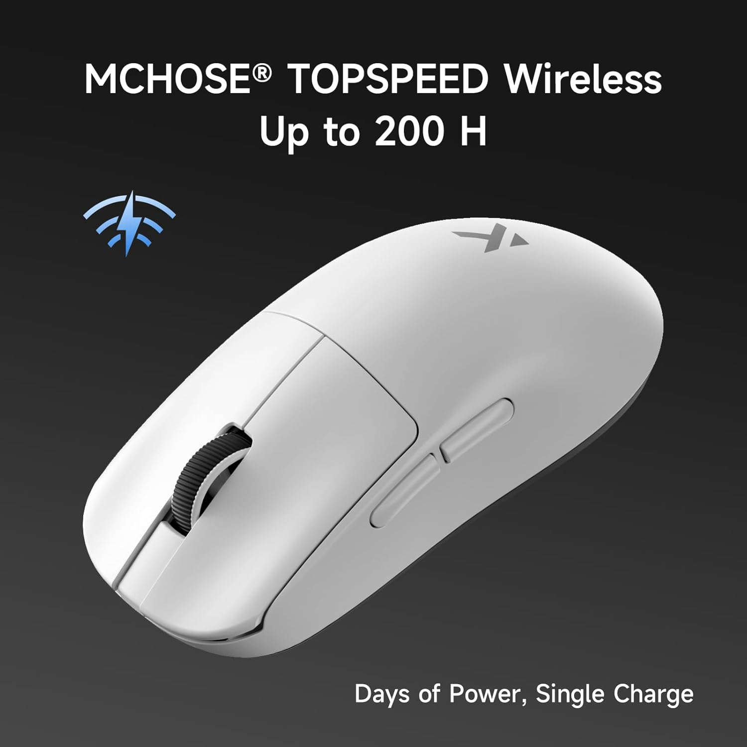 MCHOSE L7 Pro+ Ultra-Lightweight Wireless Gaming Mouse, 8K Polling Rate, 26K DPI PAW3395 Sensor, & Magnetic Charging Dock, White | MC-L7-12 thumbnail 3