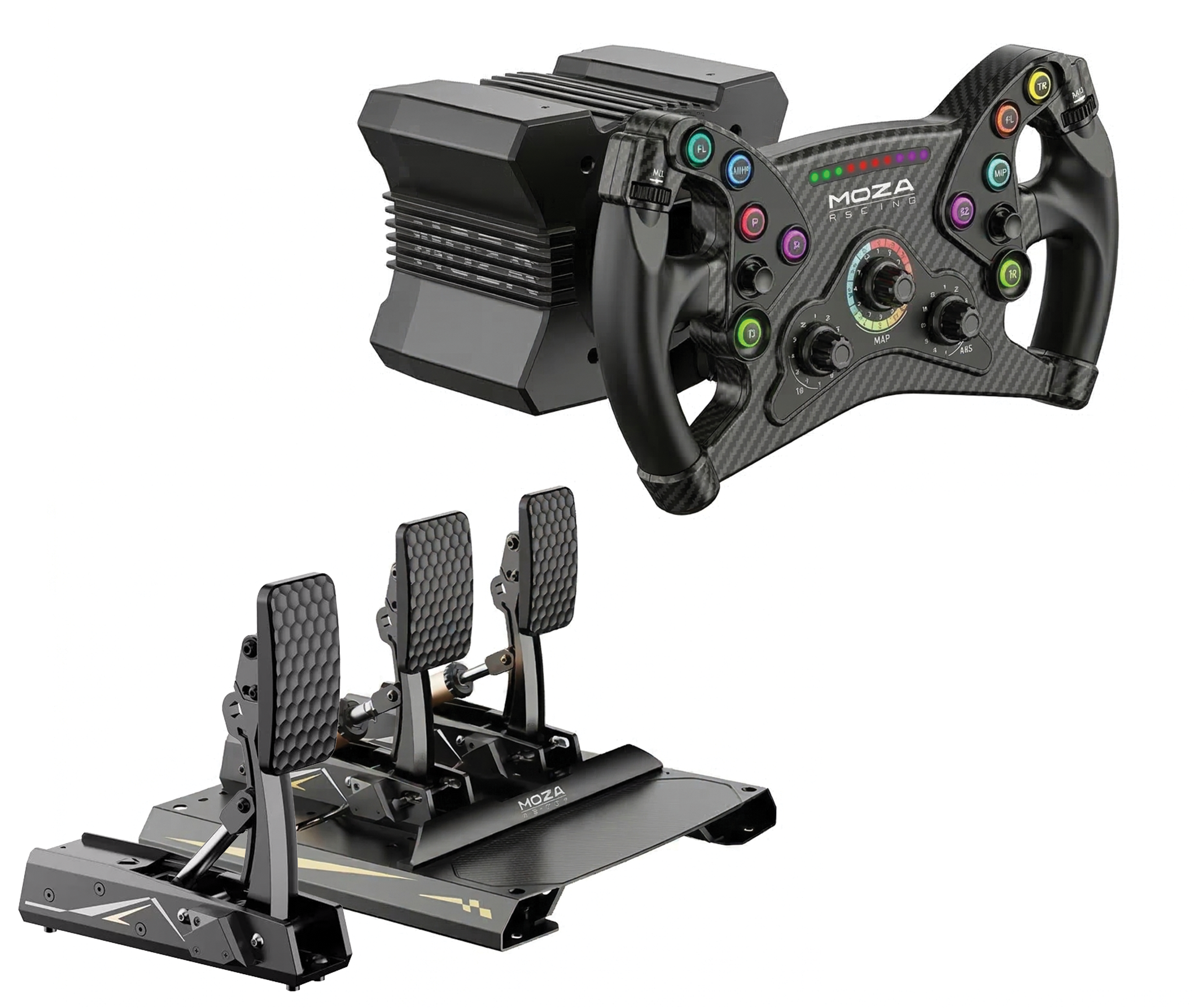 MOZA R9 V3, KS GT Wheel & CRP2 3-Pedal Load Cell Bundle