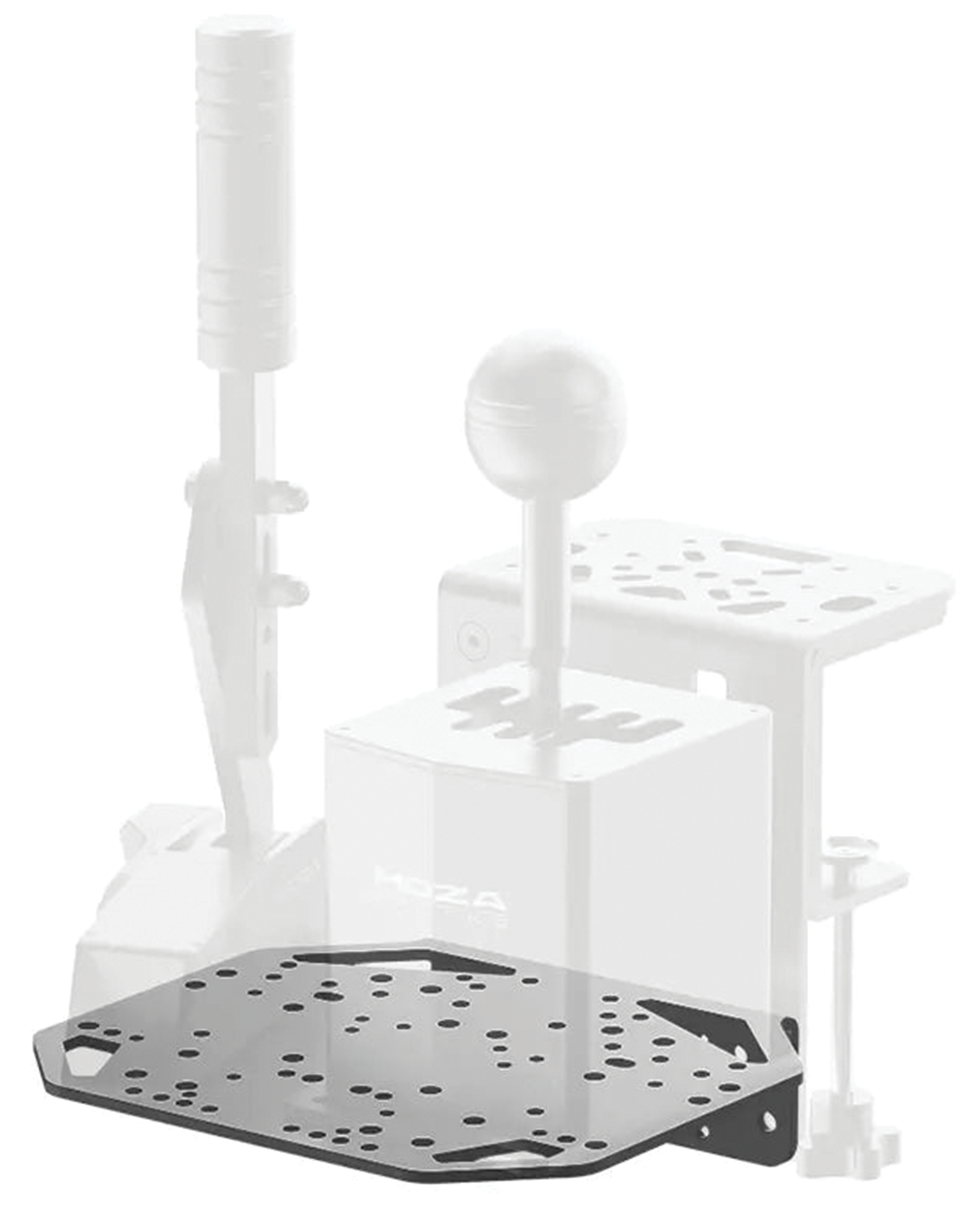 MOZA MOZA RS089 Universal Mounting Plate, High-Strength Steel Dual Bracket for Shifter & Handbrake, Supports Flight Sim & Third-Party Gear | RS089 - product view 1 of 5