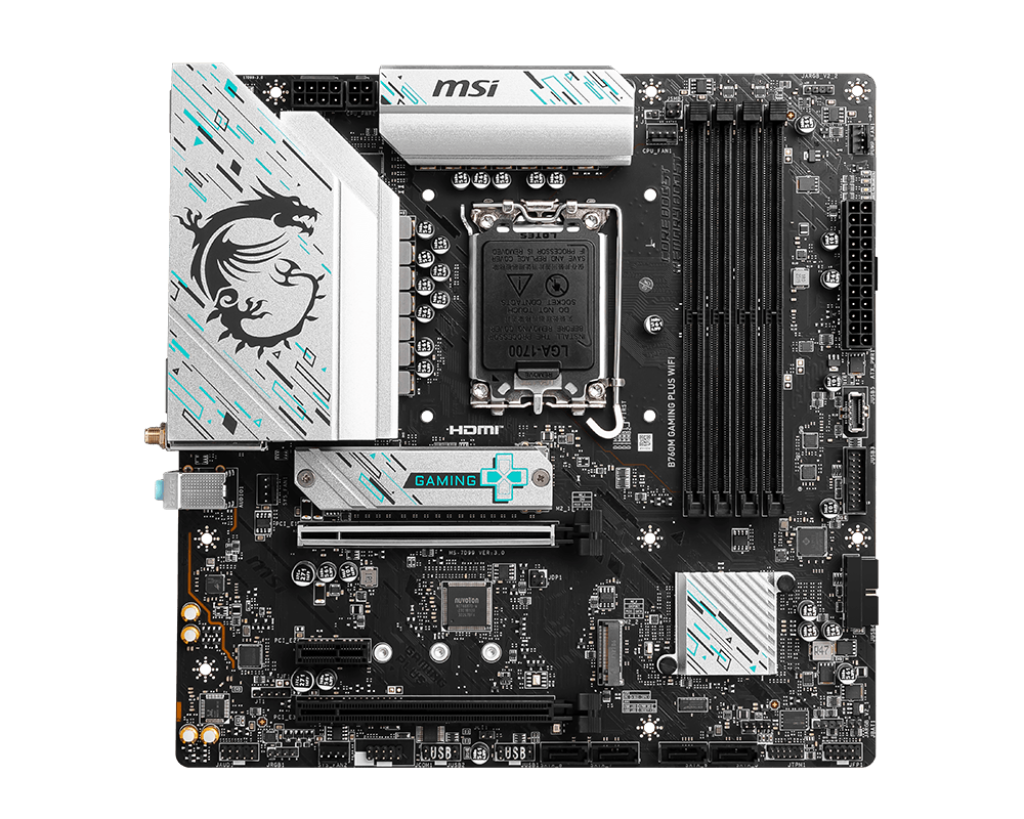 MSI B760M GAMING PLUS WIFI Motherboard, Intel LGA 1700, DDR5 Support, Wi-Fi 6E, & PCIe 4.0 Performance | 911-7D99-060 thumbnail 2