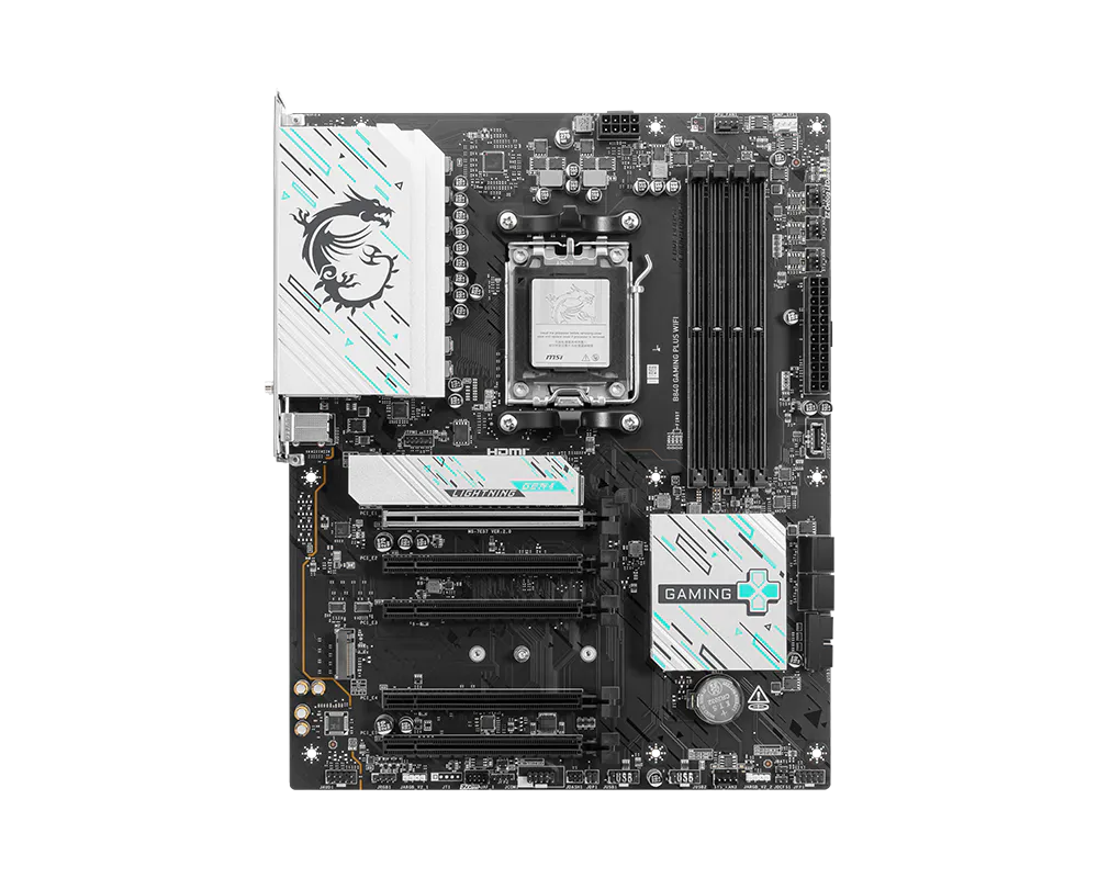 MSI B840 GAMING PLUS WIFI Motherboard, AMD Ryzen AM5 Socket, DDR5, PCIe 4.0, WiFi 6E, ATX | 911-7E57-002 thumbnail 2