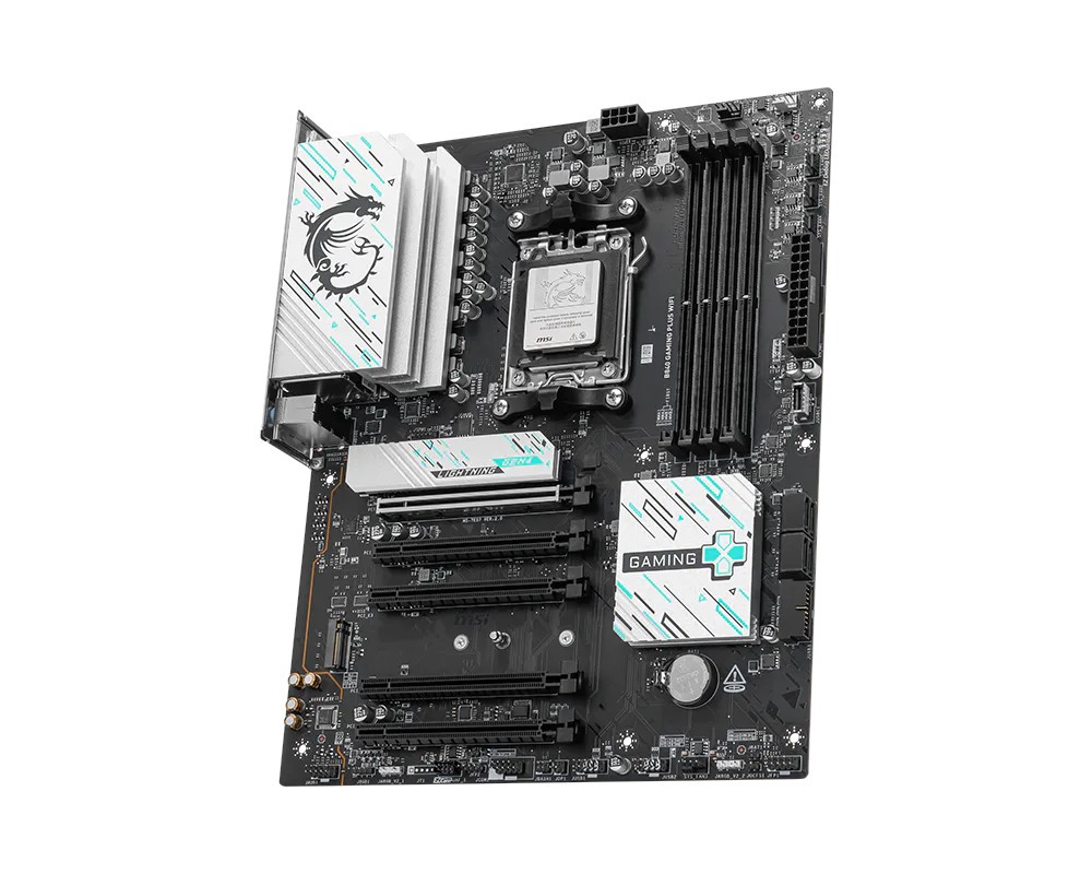 MSI B840 GAMING PLUS WIFI Motherboard, AMD Ryzen AM5 Socket, DDR5, PCIe 4.0, WiFi 6E, ATX | 911-7E57-002 thumbnail 3