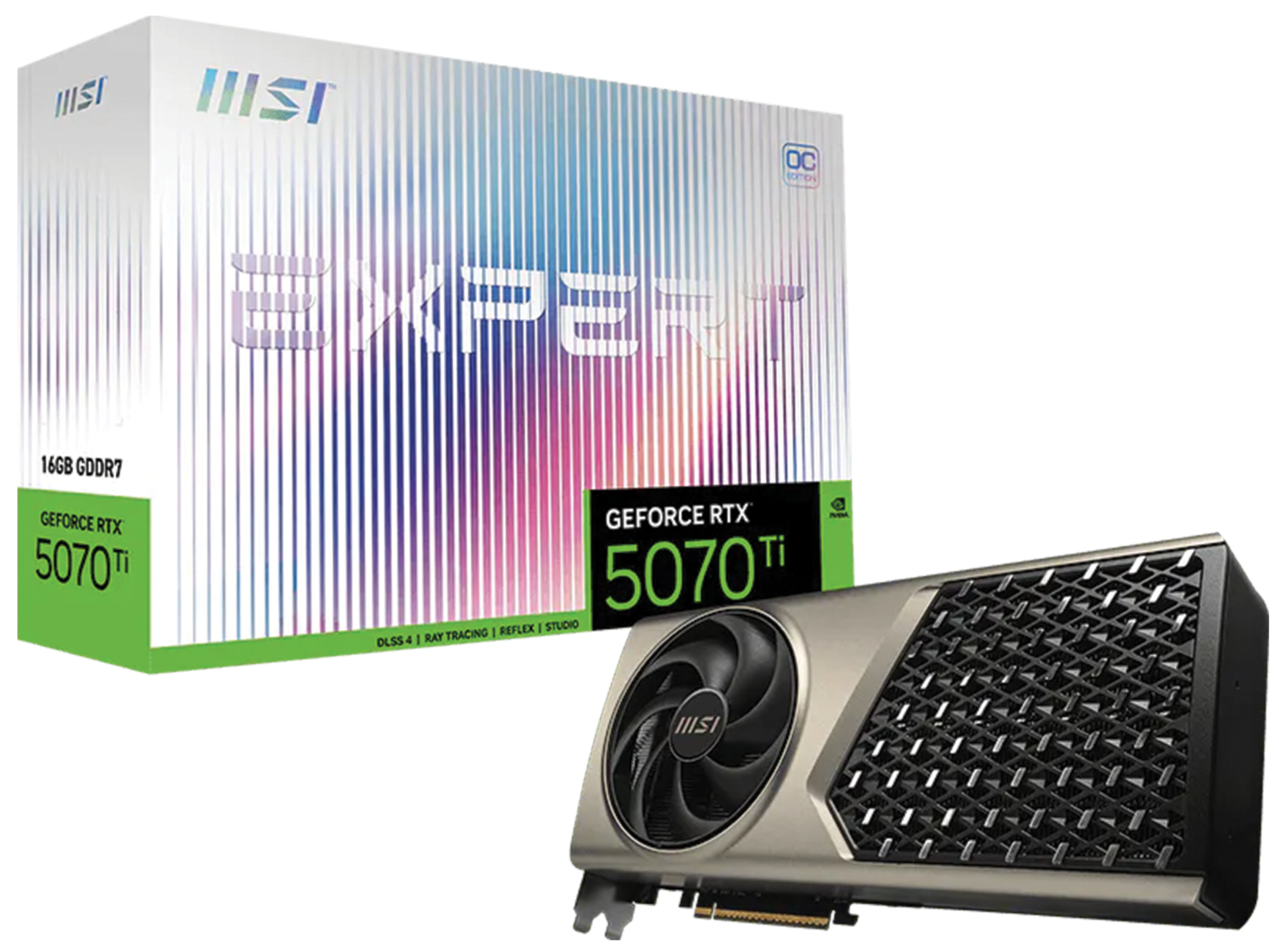 MSI GeForce RTX 5070 Ti EXPERT OC Graphics Card, 16GB GDDR7, Single Fan Flow Frozr 2 Thermal Design, PCIe 5.0, NVIDIA Blackwell Architecture | 912-V531-450 – Buy Online