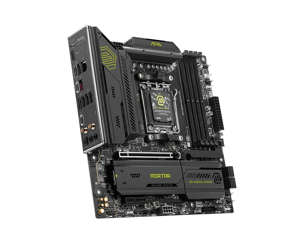 MSI MSI MAG B850M MORTAR WIFI Motherboard, AMD AM5 Socket, B850 Chipset, DDR5, Wi-Fi 7, 5G LAN, mATX | 911-7E61-001 - thumbnail 4