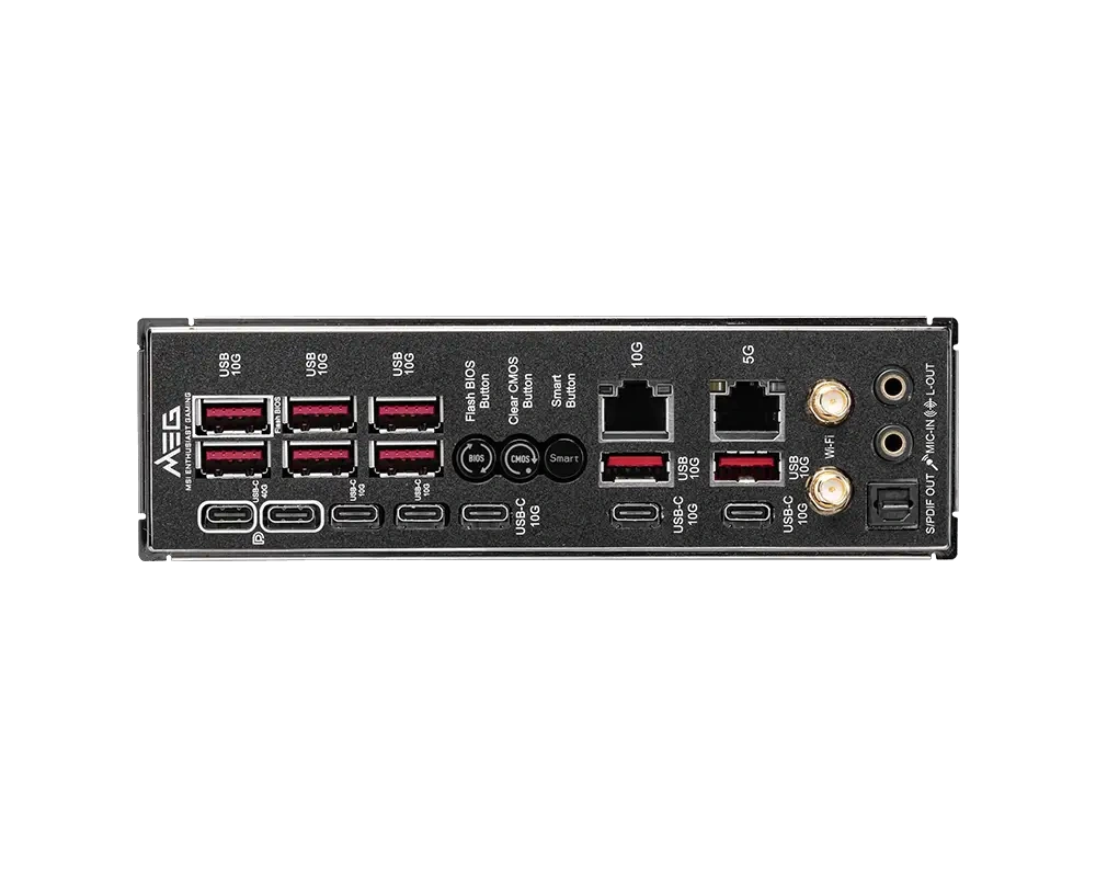 MSI MSI MEG X870E GODLIKE MAX E-ATX Gaming Motherboard, AMD AM5, Ryzen 9000 Ready, DDR5 Overclocking, PCIe 5.0, Wi-Fi 7, Dual LAN (10G + 5G), 64MB BIOS ROM | 911-7E48-014 - thumbnail 5