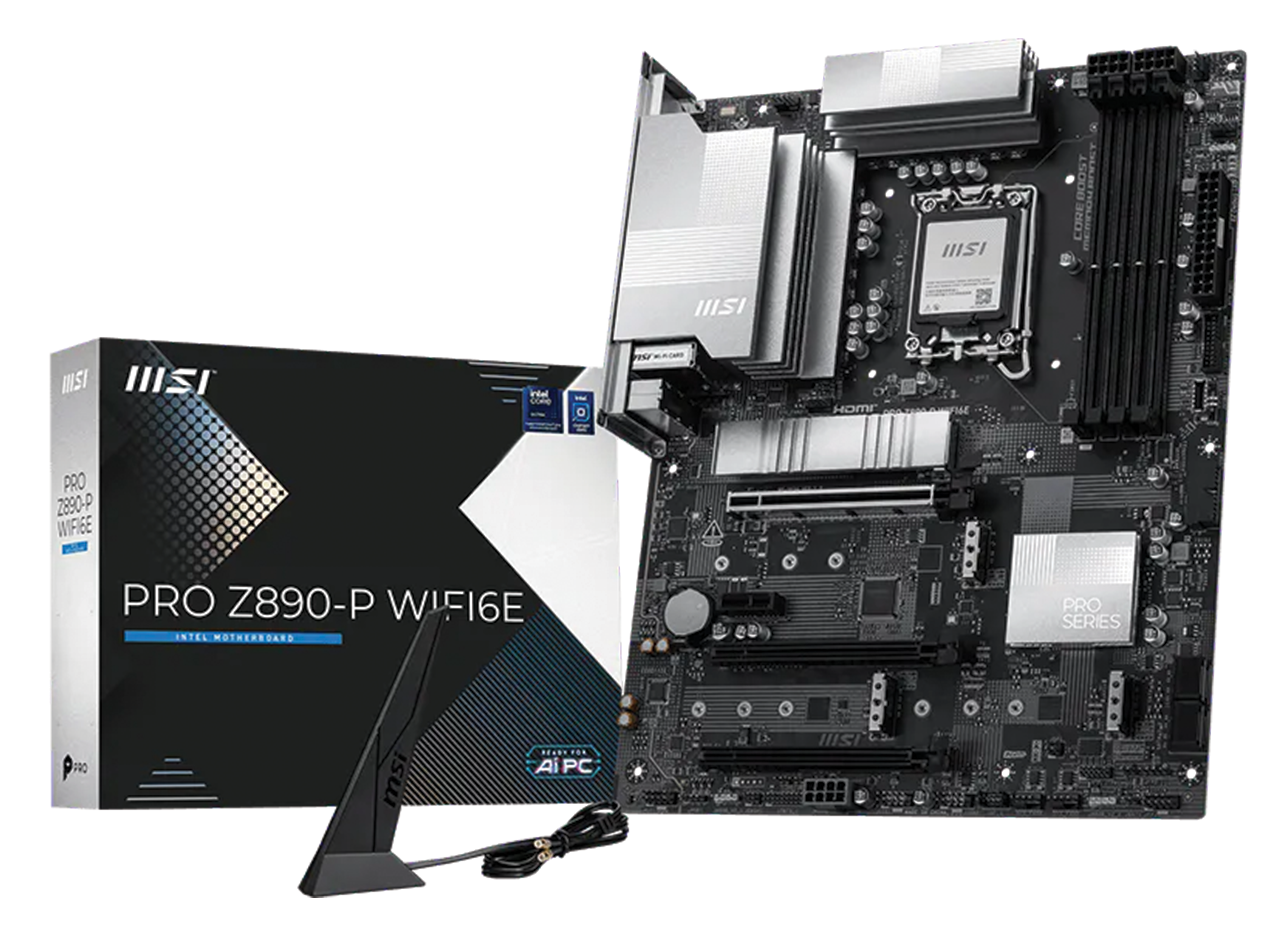 MSI PRO Z890-P WIFI Motherboard, Intel Core Ultra Support, LGA 1851, DDR5, PCIe 5.0, WiFi 6E, ATX | 911-7E34-019 – Buy Online