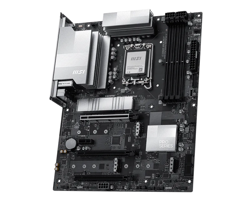 MSI PRO Z890-P WIFI Motherboard, Intel Core Ultra Support, LGA 1851, DDR5, PCIe 5.0, WiFi 6E, ATX | 911-7E34-019 thumbnail 4