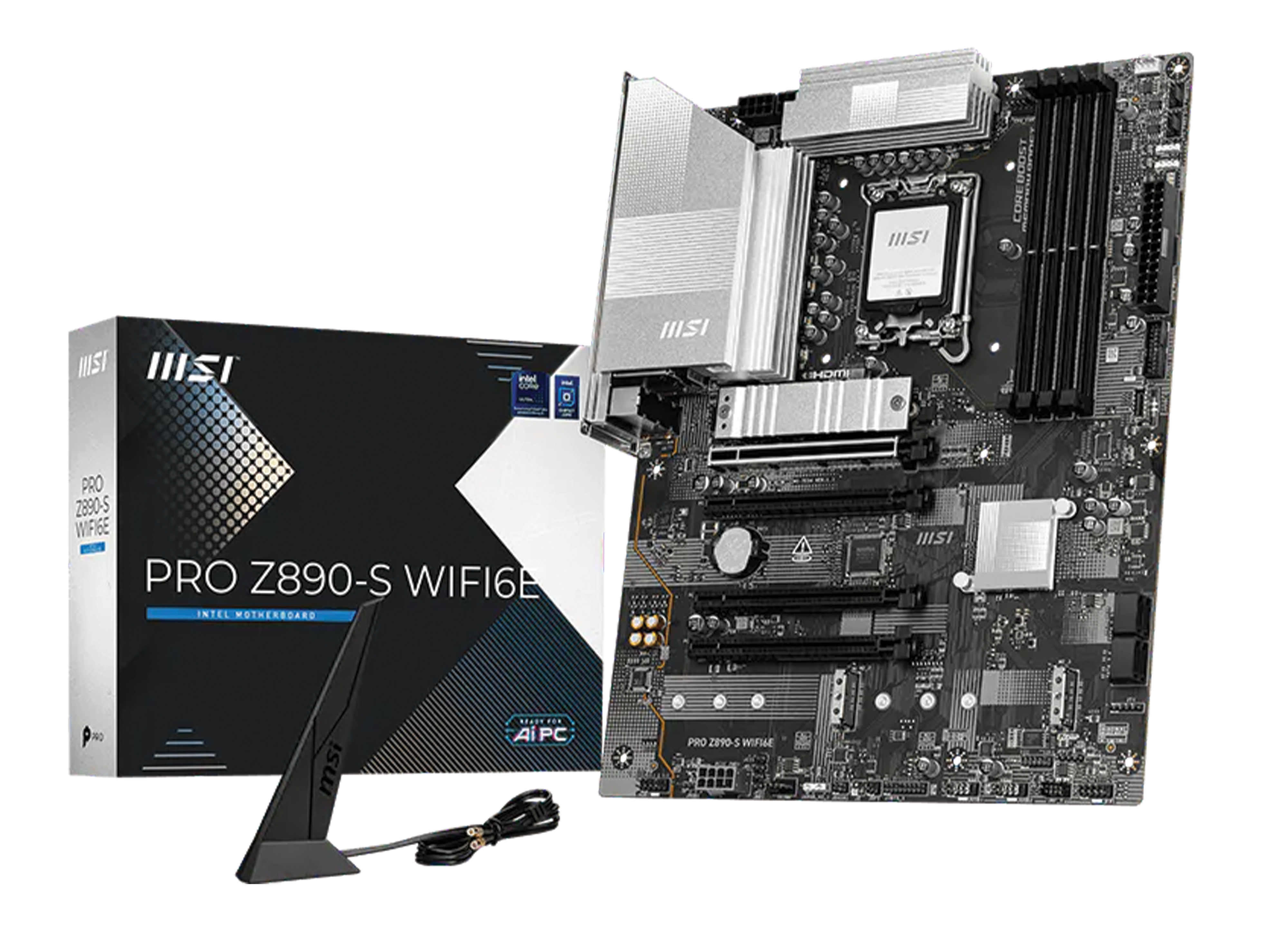 MSI PRO Z890-S WIFI Motherboard, Intel Core Ultra Support, LGA 1851, DDR5, PCIe 5.0, WiFi 6E, ATX | 911-7E54-010 – Buy Online