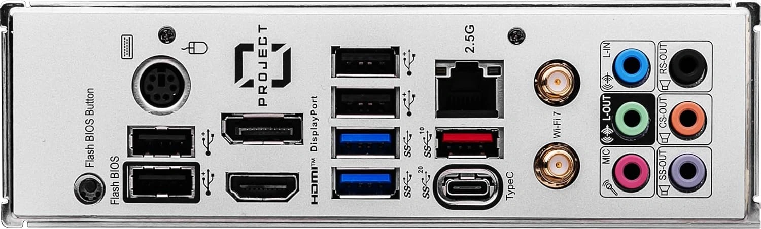 MSI Z790 PROJECT ZERO Gaming Motherboard, Back-Connect Design, LGA 1700, DDR5, PCIe 5.0, WiFi 7, USB 3.2 Gen2, HDMI/DP, 2.5G LAN | 911-7E23-001 thumbnail 7