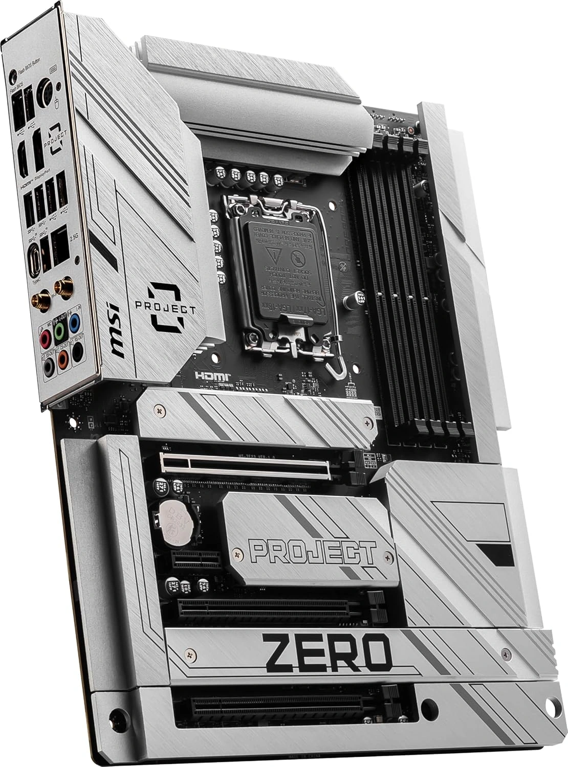 MSI Z790 PROJECT ZERO Gaming Motherboard, Back-Connect Design, LGA 1700, DDR5, PCIe 5.0, WiFi 7, USB 3.2 Gen2, HDMI/DP, 2.5G LAN | 911-7E23-001 thumbnail 4