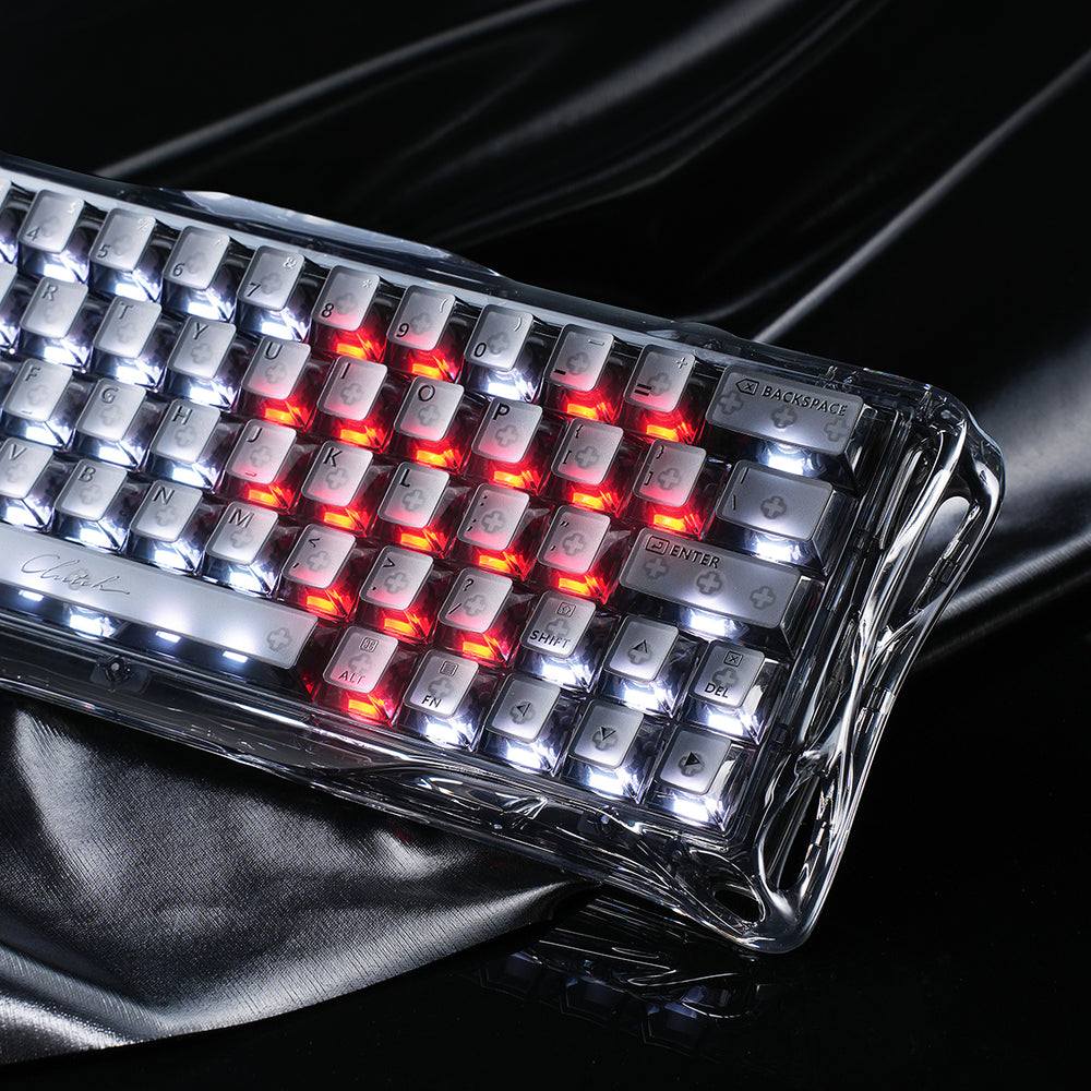 GravaStar V60 60% Hall Effect Magnetic Switch Wired Gaming Keyboard – Onyx Crystal, Rapid Trigger, RT Support, RGB, Transparent Black | V60 Onyx Crystal thumbnail 2