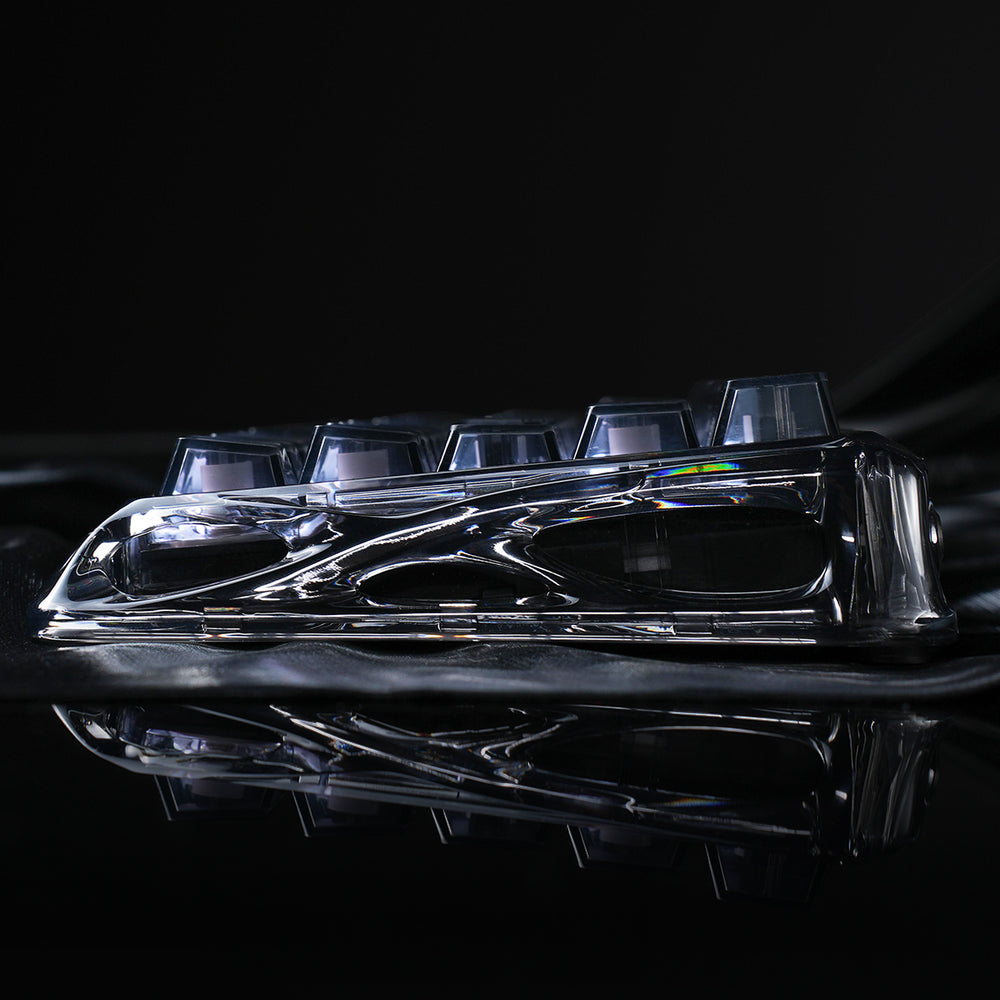 GravaStar V60 60% Hall Effect Magnetic Switch Wired Gaming Keyboard – Onyx Crystal, Rapid Trigger, RT Support, RGB, Transparent Black | V60 Onyx Crystal thumbnail 5