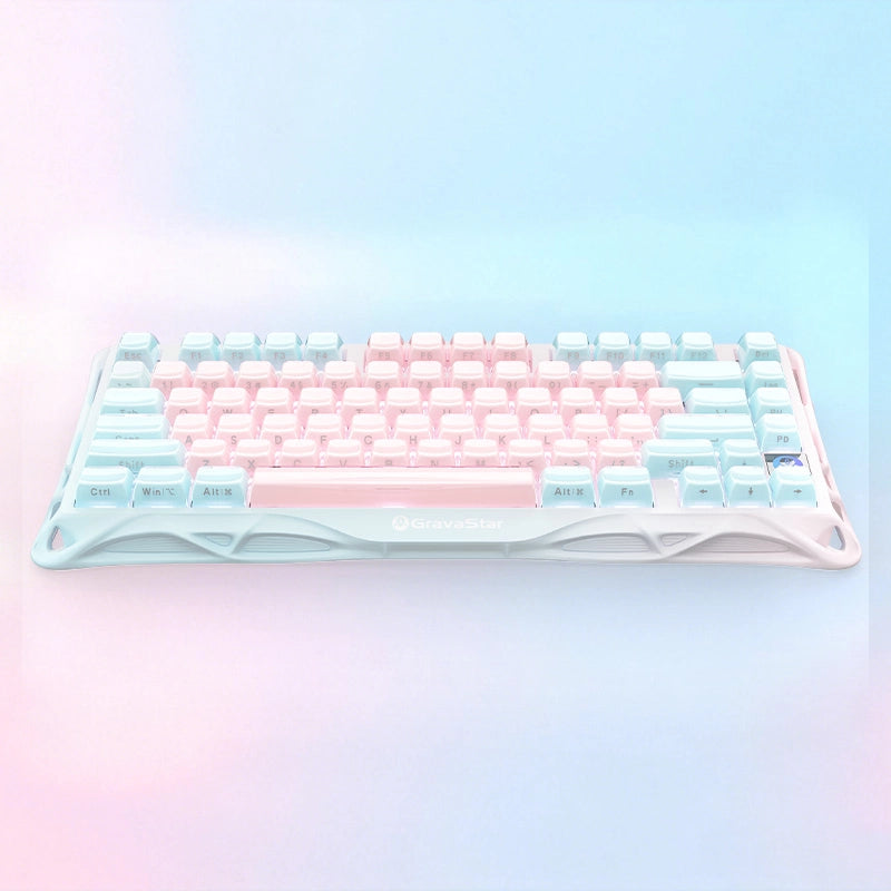 GravaStar K1 Lite 75% Wireless Mechanical Gaming Keyboard, Lumen Rose, Tri-Mode Connectivity, Hot-Swappable, RGB, Lumen Rose | K1 Lite thumbnail 4