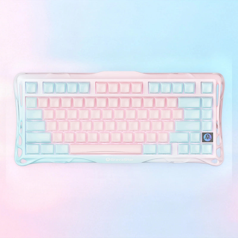 GravaStar K1 Lite 75% Wireless Mechanical Gaming Keyboard, Lumen Rose, Tri-Mode Connectivity, Hot-Swappable, RGB, Lumen Rose | K1 Lite thumbnail 3