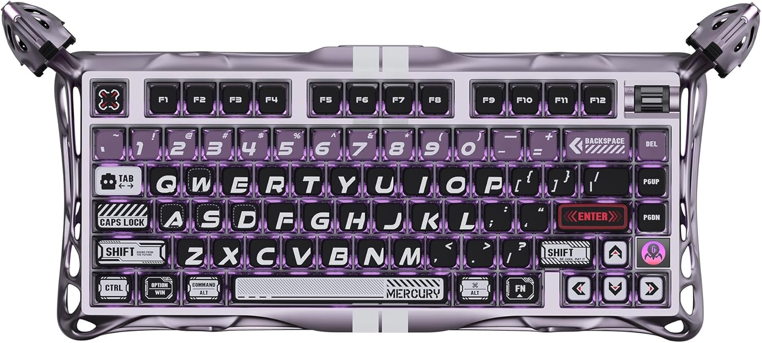 GravaStar Mercury V75 Pro Gaming Keyboard, Special Edition, 75% Layout, Jade Gaming Switch, 8kHz Polling Rate, Semi-Aluminum Construction, Dynamic Rapid Trigger, Iron Purple – Buy Online