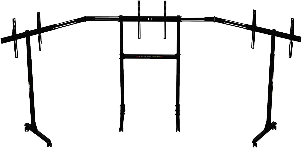 Next Level Racing Free Standing Triple Monitor Stand, Supports 3 x 32" to 65" Screens, Heavy-Duty Carbon Steel, Matte Black – Buy Online