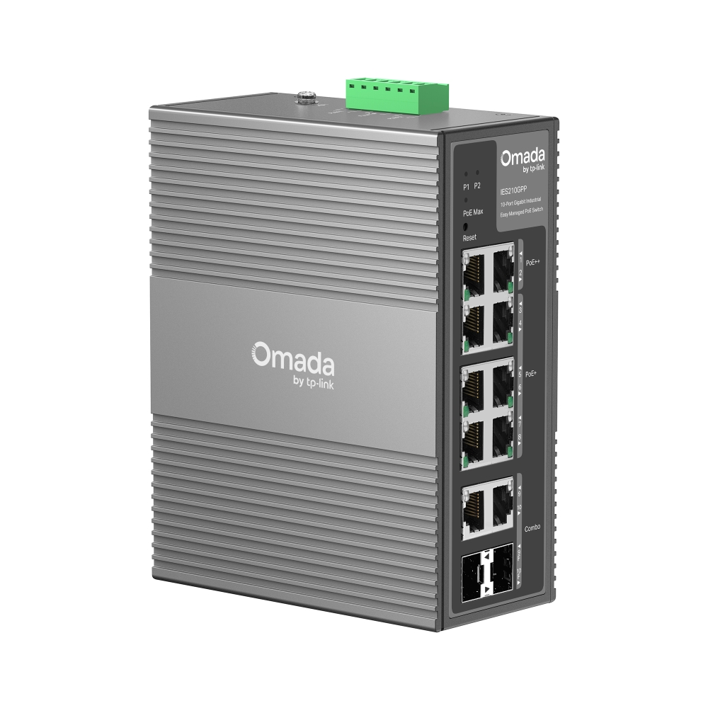 TP-Link Omada IES210GPP 10-Port Gigabit Industrial Smart Managed Switch, 240W PoE Budget, 2 PoE++, 6 PoE+ | IES210GPP thumbnail 3