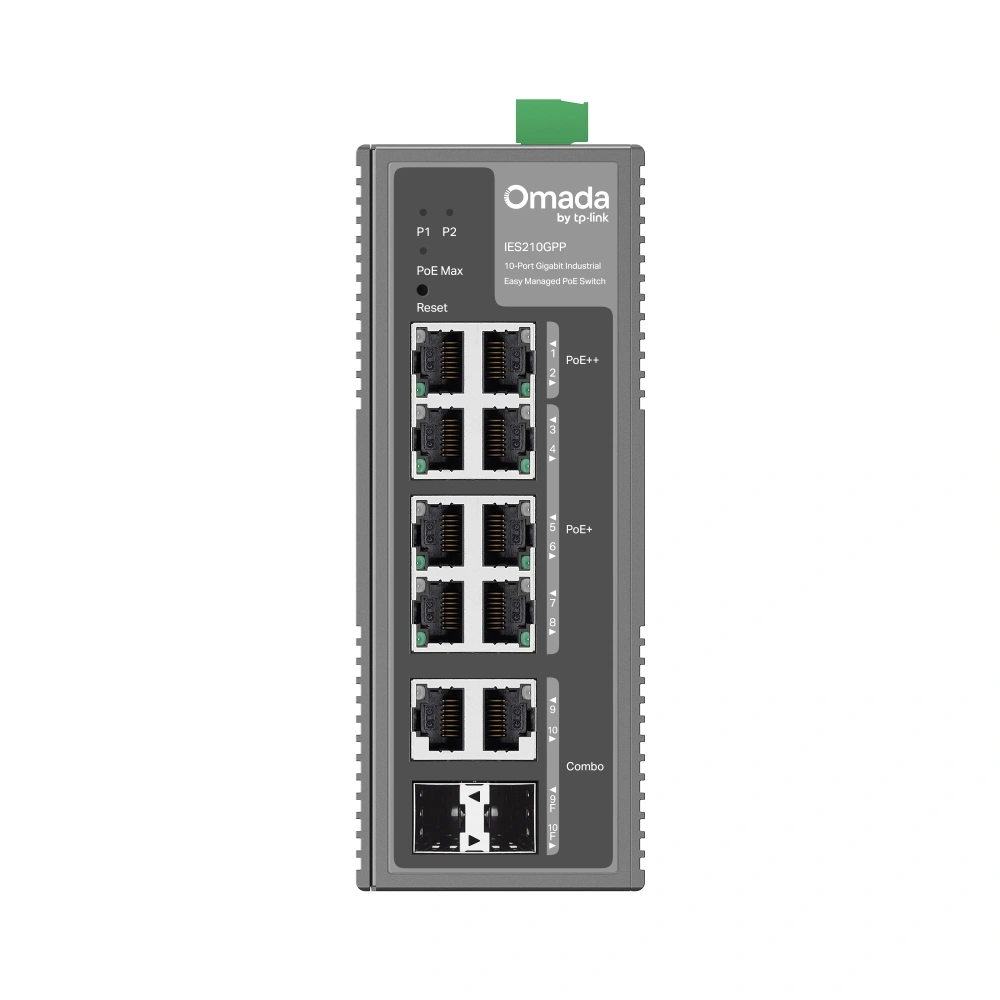TP-Link Omada IES210GPP 10-Port Gigabit Industrial Smart Managed Switch, 240W PoE Budget, 2 PoE++, 6 PoE+ | IES210GPP thumbnail 2