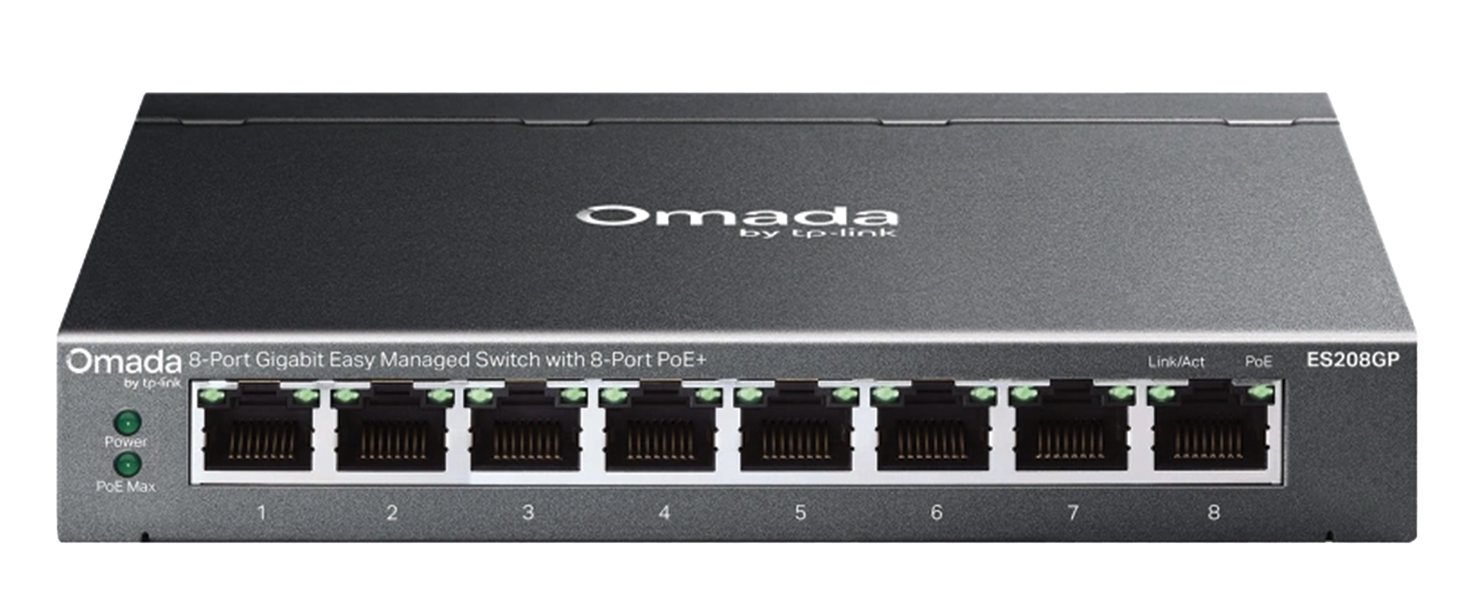 TP-Link Omada ES208GP 8-Port Gigabit Smart Managed PoE+ Switch, 64W PoE Budget, 7 PoE+ Ports | ES208GP – Buy Online