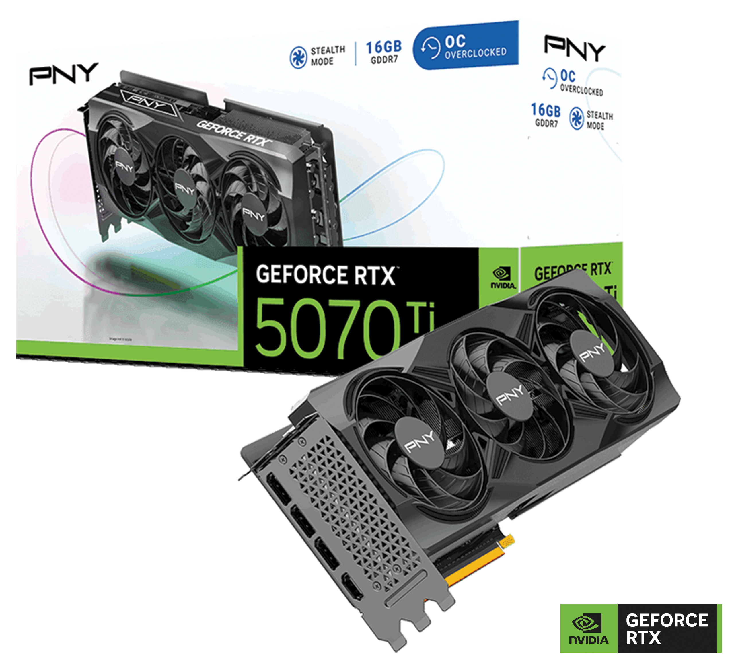 PNY GeForce RTX 5070 Ti Overclocked Triple Fan 16GB DDR7 Graphics Card GPU, 8,960 CUDA Cores, Blackwell Architecture |  VCG5070T16TFXPB1-O – Buy Online