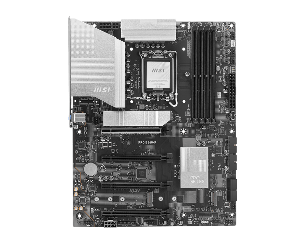MSI PRO B860-P LGA 1851 ATX Motherboard, Intel Core Ultra (Series 2) Support, DDR5 8800+ MT/s, PCIe 5.0, Thunderbolt 4 | 911-7E41-002 thumbnail 2