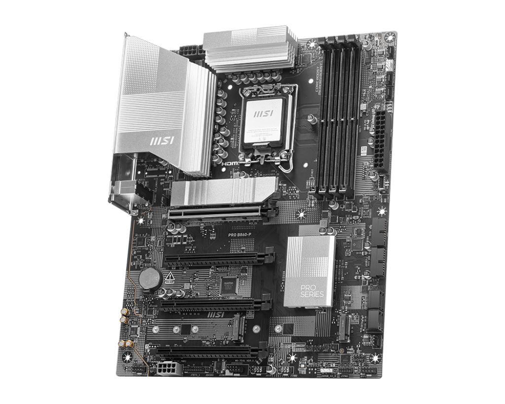 MSI PRO B860-P LGA 1851 ATX Motherboard, Intel Core Ultra (Series 2) Support, DDR5 8800+ MT/s, PCIe 5.0, Thunderbolt 4 | 911-7E41-002 thumbnail 3