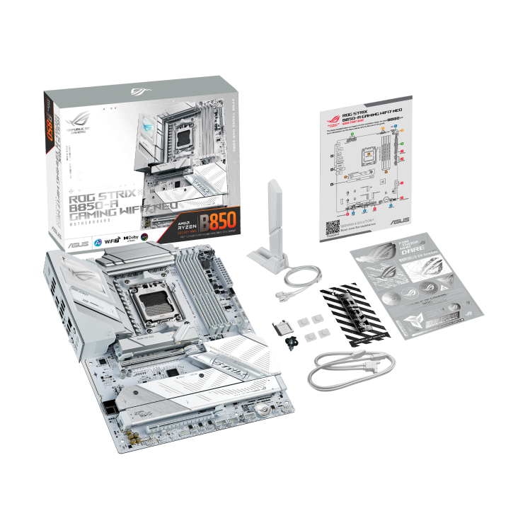 ASUS ROG STRIX B850-A GAMING WIFI7 NEO AMD AM5 Gaming Motherboard, Ryzen 9000 Ready, DDR5 8400+, 5Gb LAN, PCIe 5.0 | 90MB1P10-M0EAY0 thumbnail 9