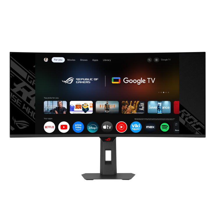 ASASUS ROG Strix OLED XG34WCDMTG 34" Curved Gaming Monitor, 240Hz QD-OLED (3440x1440), 0.03ms, Android 14 Google TV, WiFi 6, 90W USB-C, Dolby Vision | 90LM0B10-B02171 – Buy Online