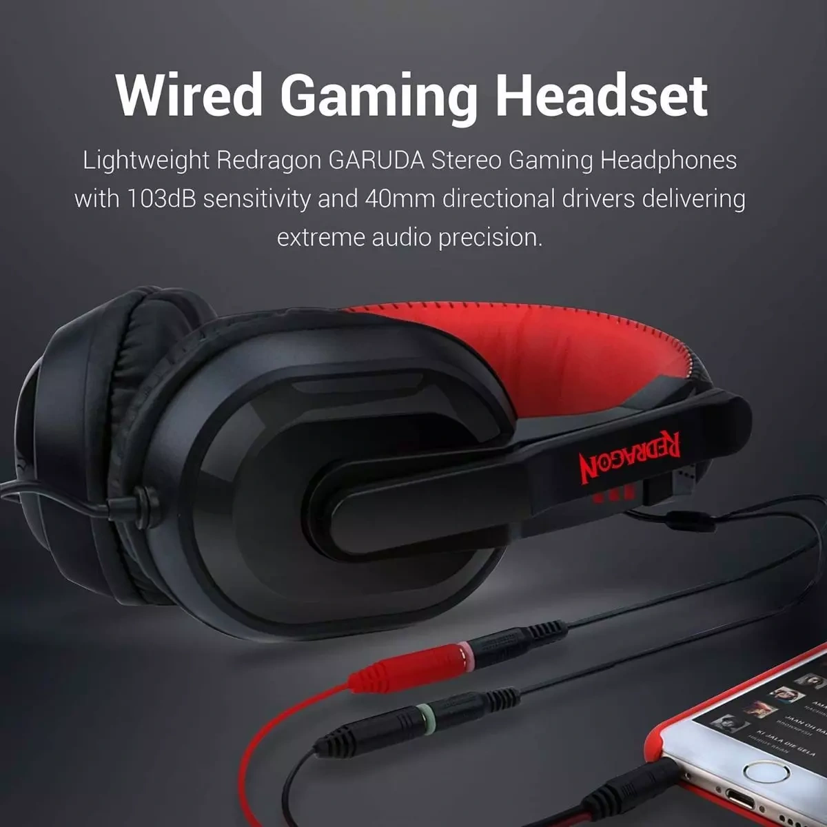 Redragon Gaming Essentials 4-in-1 Combo, Mechanical Keyboard, Mouse, Headset, and Mousepad Set, Black | K552-BB-2 thumbnail 3