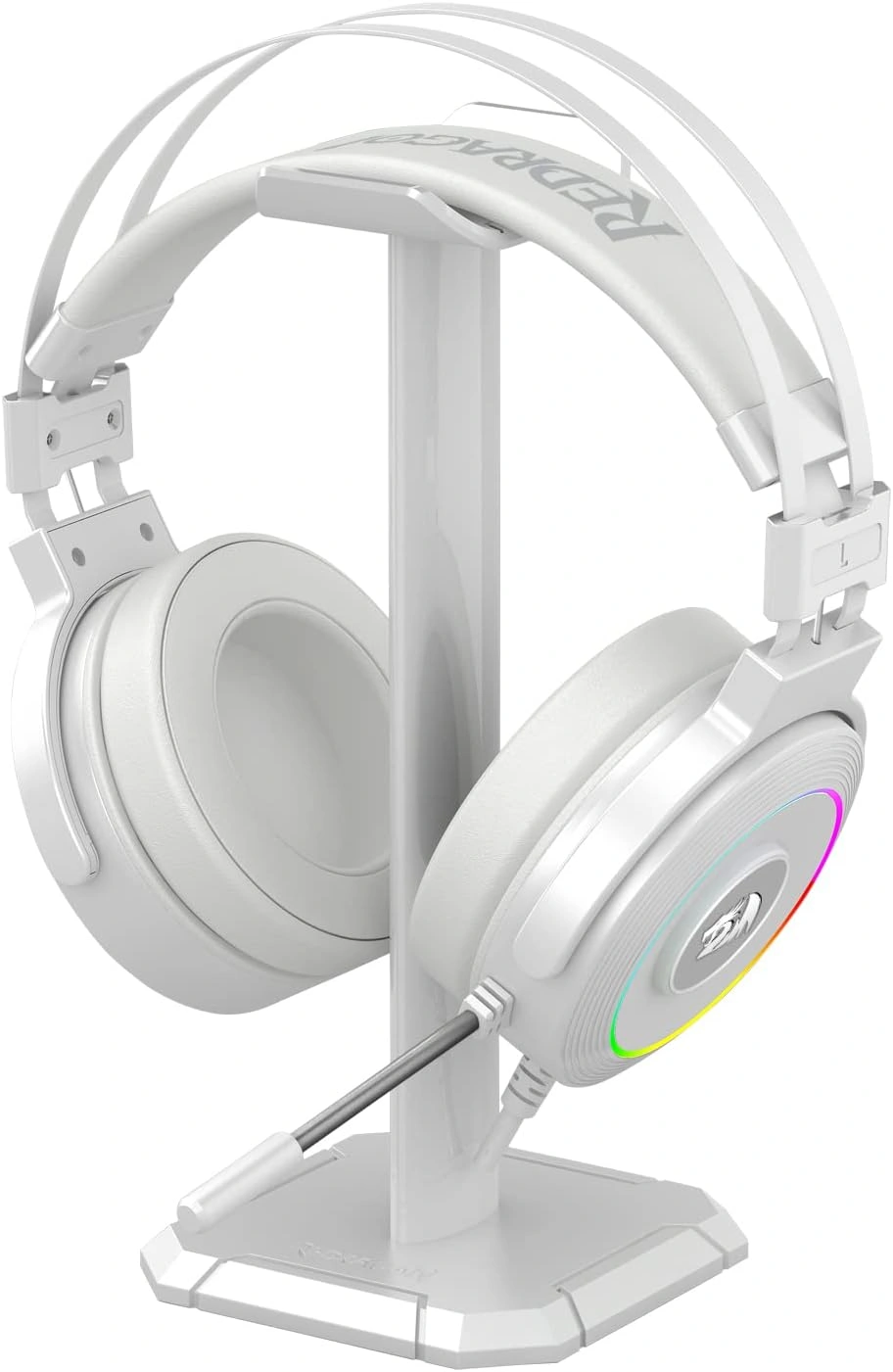 Redragon H320W-RGB LAMIA 2 White USB Gaming Headset, 7.1 Virtual Surround Sound, RGB with Included Stand | H320W-RGB – Buy Online