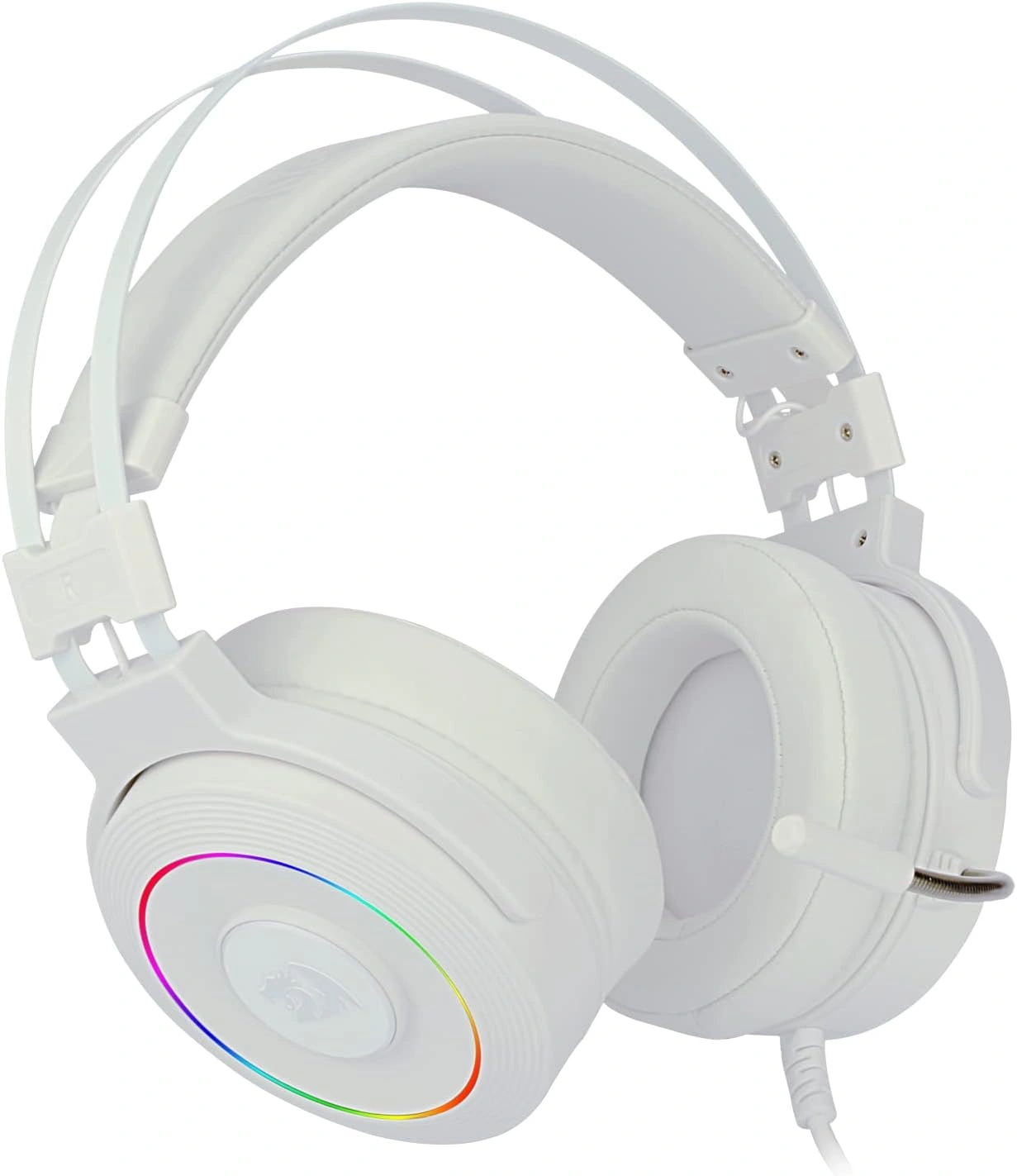 Redragon H320W-RGB LAMIA 2 White USB Gaming Headset, 7.1 Virtual Surround Sound, RGB with Included Stand | H320W-RGB thumbnail 3