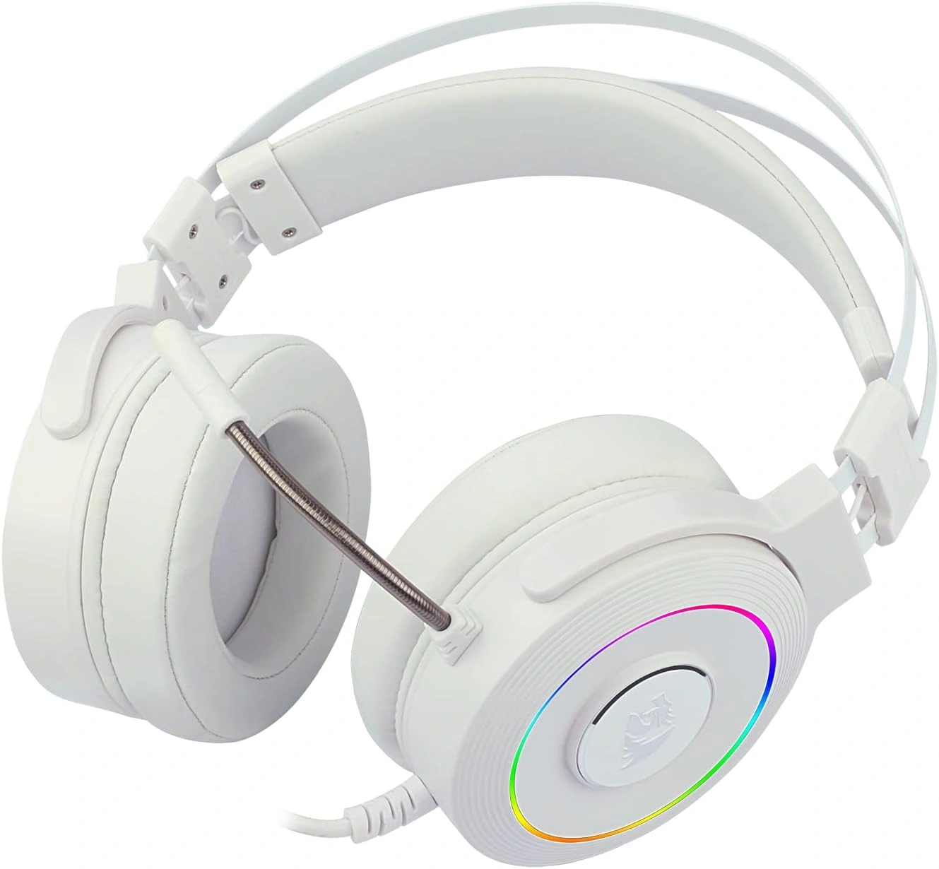 Redragon H320W-RGB LAMIA 2 White USB Gaming Headset, 7.1 Virtual Surround Sound, RGB with Included Stand | H320W-RGB thumbnail 4