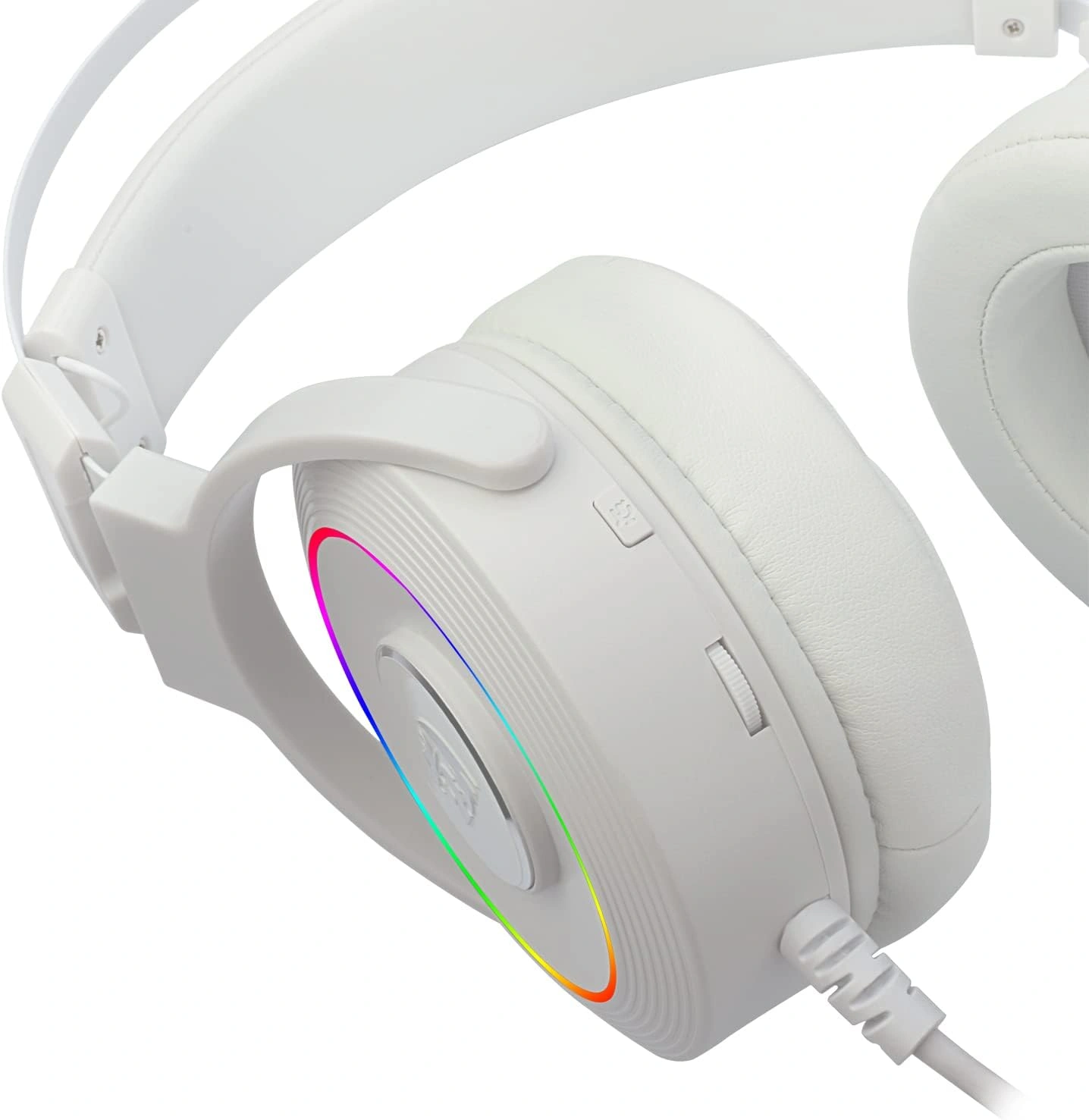 Redragon H320W-RGB LAMIA 2 White USB Gaming Headset, 7.1 Virtual Surround Sound, RGB with Included Stand | H320W-RGB thumbnail 7