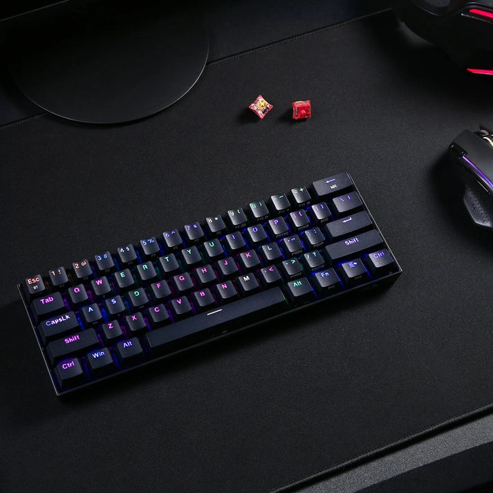 Redragon K530RGB PRO Draconic Pro 60% Wireless Mechanical Gaming Keyboard, Brown Switches, Black | K530RGB PRO thumbnail 4