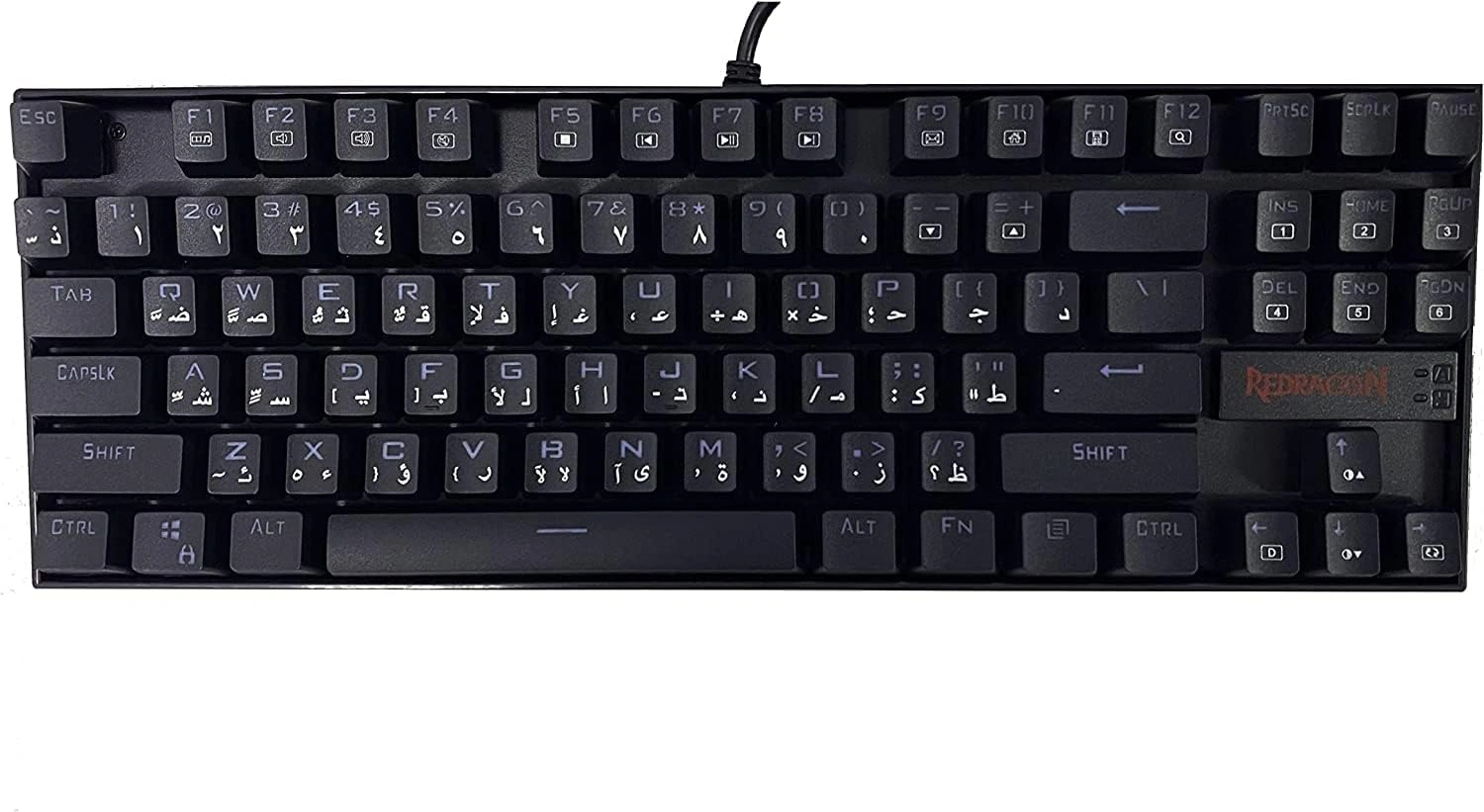 Redragon K552RGB-1 KUMARA Mechanical Gaming Keyboard, Arabic/English Layout, Blue Switches, Black | K552RGB-1 thumbnail 2