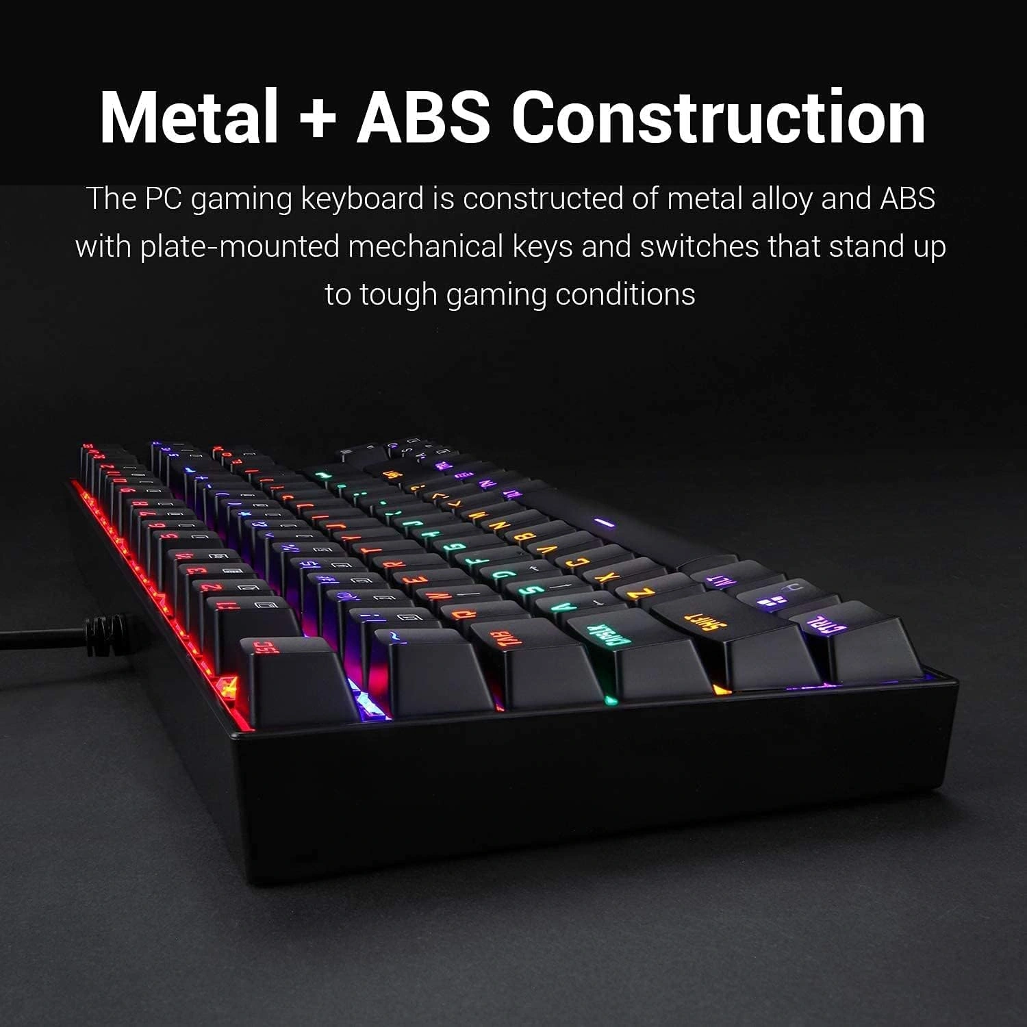 Redragon K552RGB-1 KUMARA Mechanical Gaming Keyboard, Arabic/English Layout, Blue Switches, Black | K552RGB-1 thumbnail 3