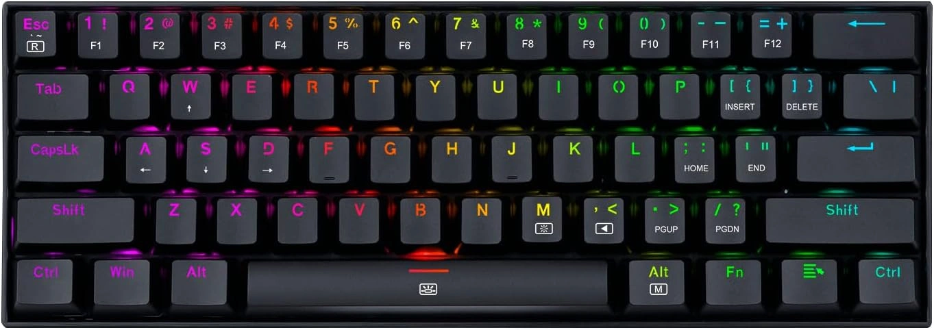 Redragon K630RGB Dragonborn 60% Wired Mechanical Gaming Keyboard, Brown Switches, Black | K630RGB – Buy Online