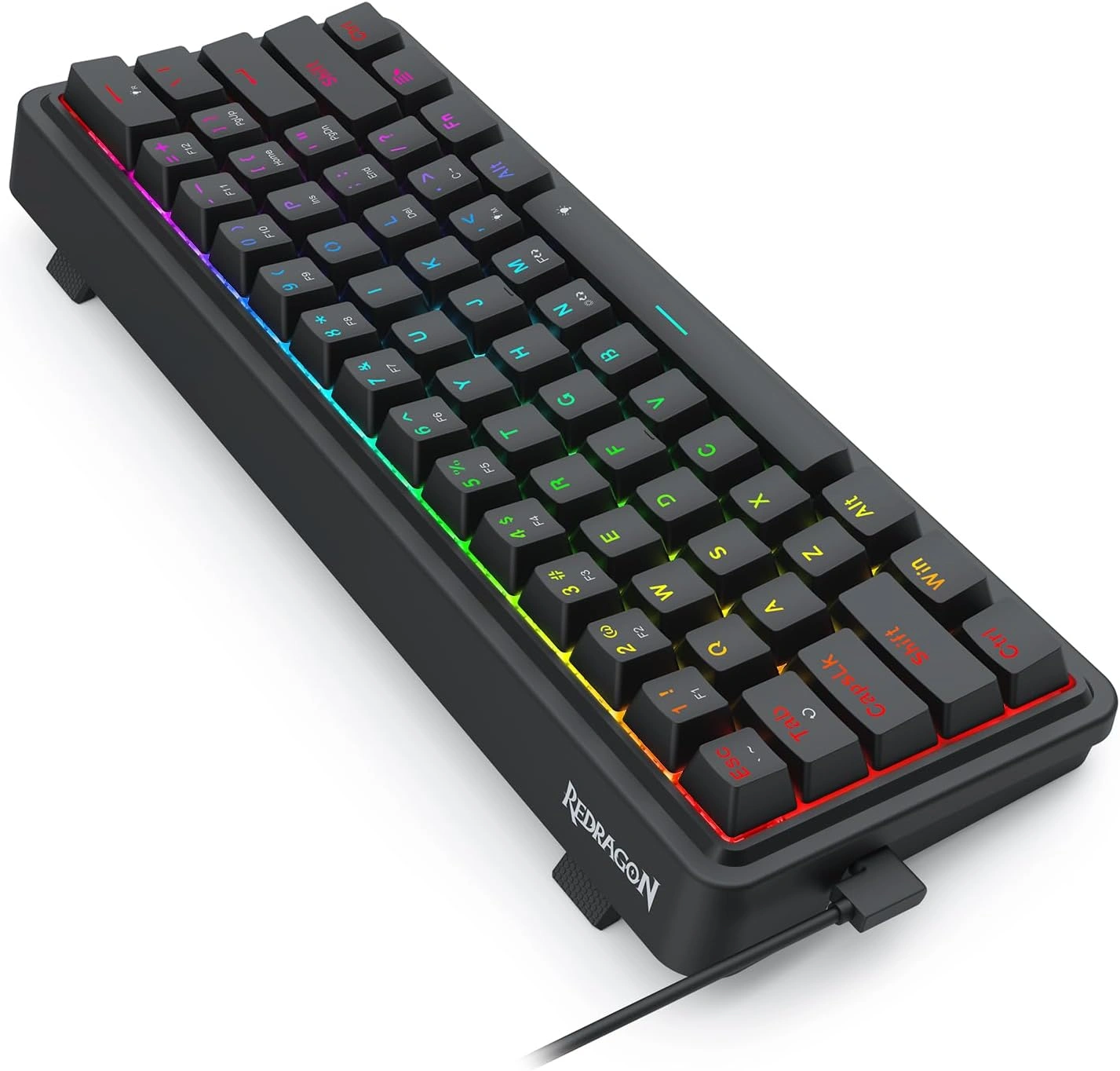 Redragon K722-RGB IRONGUARD 60% Wired Gasket Mounted Mechanical Gaming Keyboard | K722-RGB thumbnail 5