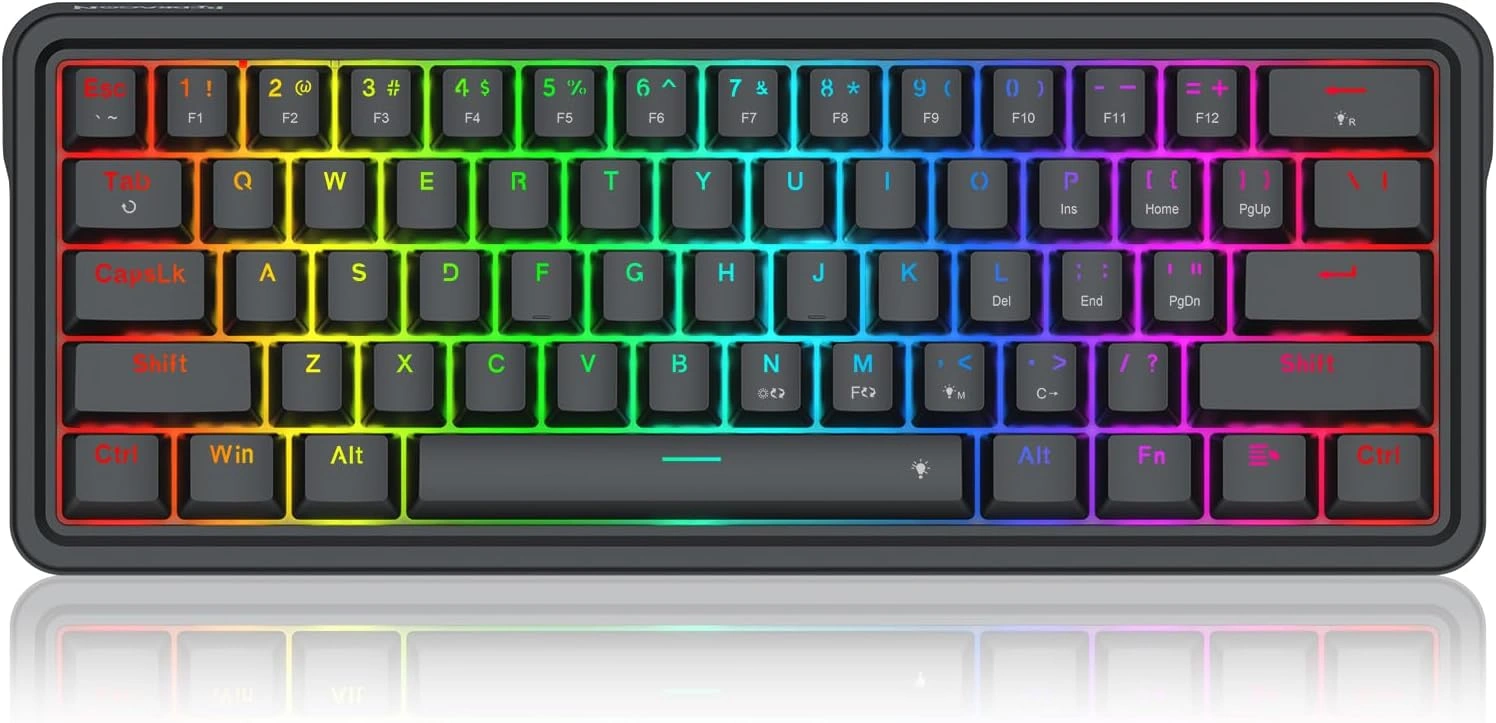 Redragon K722-RGB IRONGUARD 60% Wired Gasket Mounted Mechanical Gaming Keyboard | K722-RGB thumbnail 2