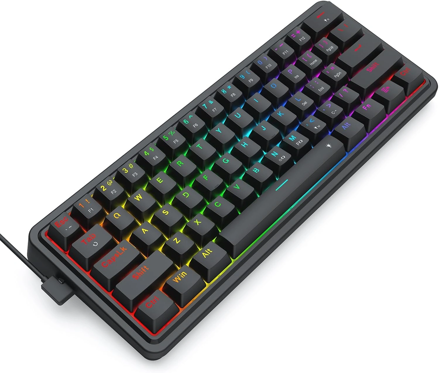 Redragon K722-RGB IRONGUARD 60% Wired Gasket Mounted Mechanical Gaming Keyboard | K722-RGB thumbnail 6