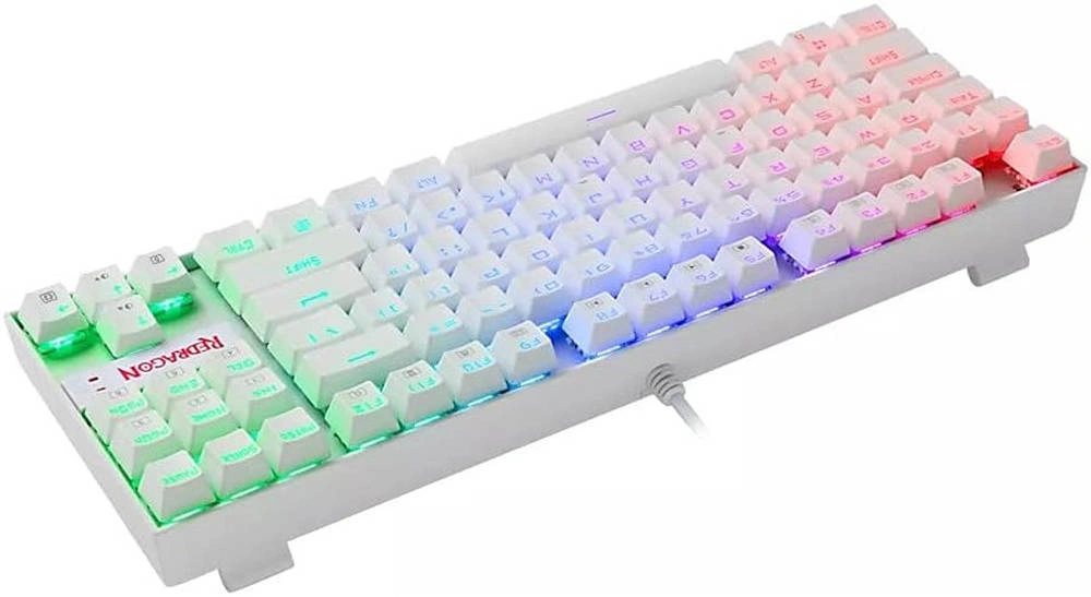 Redragon Kumara Tenkeyless Mechanical Gaming Keyboard, Red Switches, Splash-Resistant, K552W-RGB White | K552W-RGB RED thumbnail 4