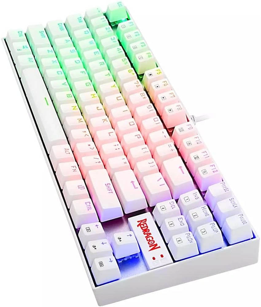 Redragon Kumara Tenkeyless Mechanical Gaming Keyboard, Red Switches, Splash-Resistant, K552W-RGB White | K552W-RGB RED thumbnail 3