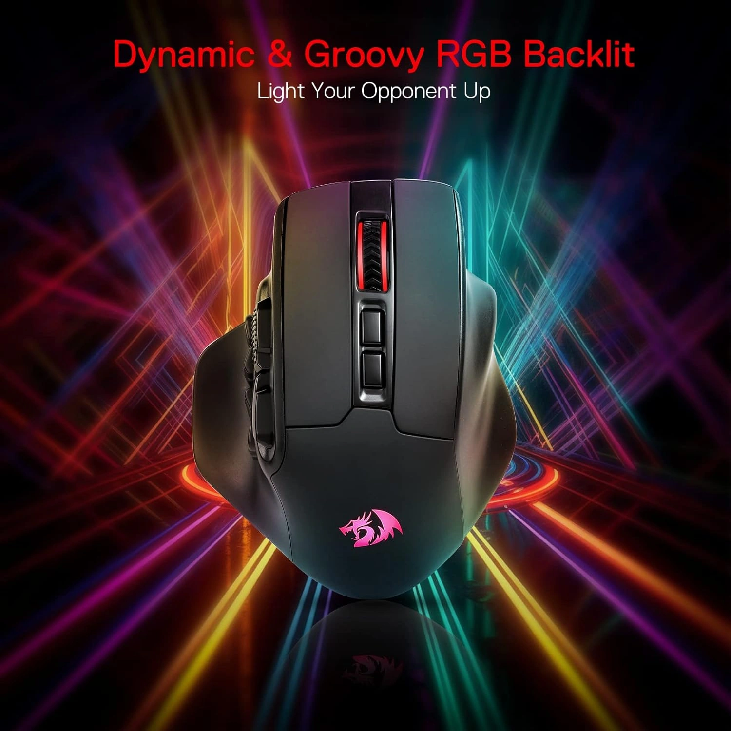 Redragon M811 AATROX PRO Wireless MMO Gaming Mouse, 26,000 DPI, 15 Programmable Buttons, RGB | M811 AATROX PRO thumbnail 6