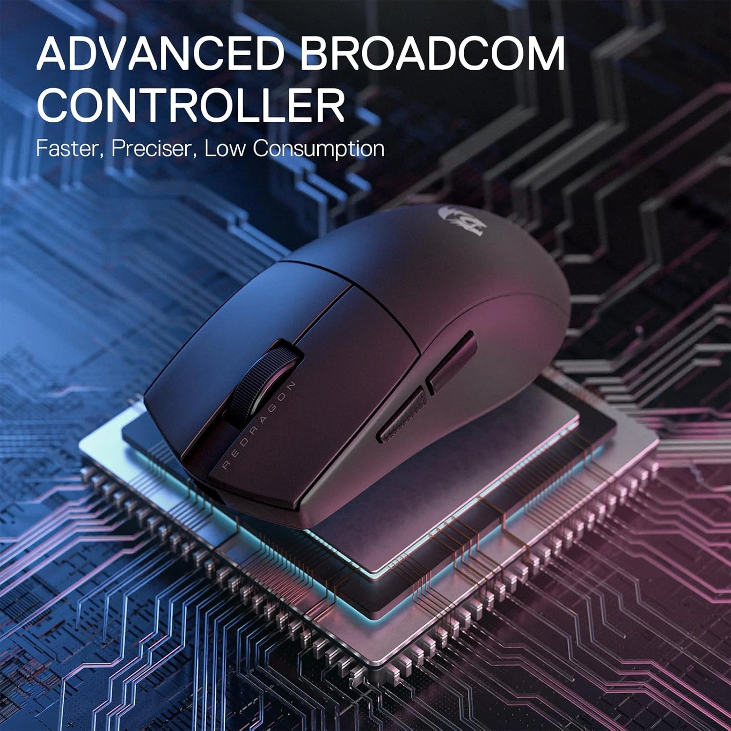 Redragon M916-PRO-1K KING PRO Wireless Gaming Mouse, Tri-Mode, 26,000 DPI, PAW3395 Sensor | M916-PRO-1K thumbnail 3