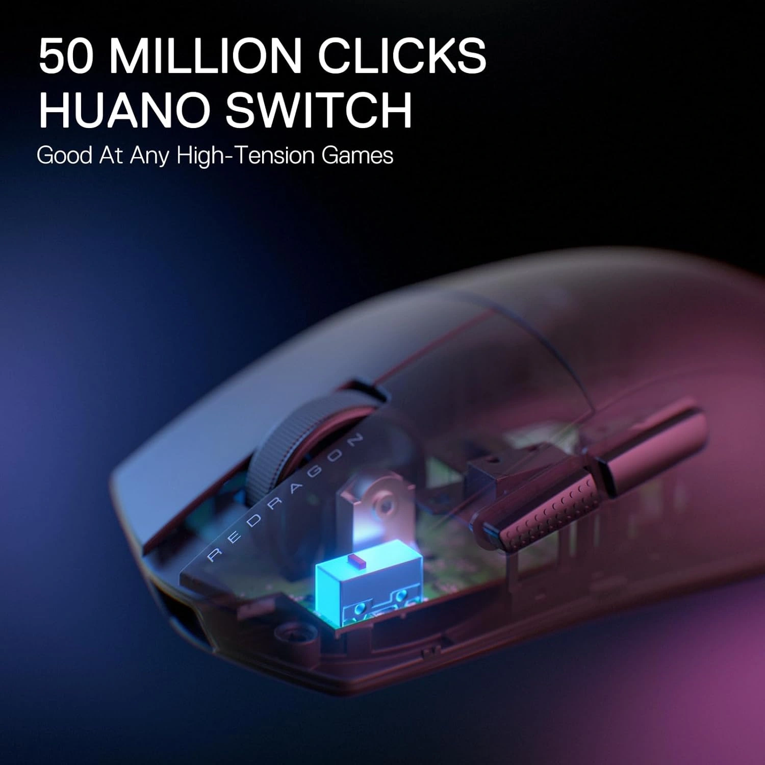 Redragon M916-PRO-1K KING PRO Wireless Gaming Mouse, Tri-Mode, 26,000 DPI, PAW3395 Sensor | M916-PRO-1K thumbnail 4