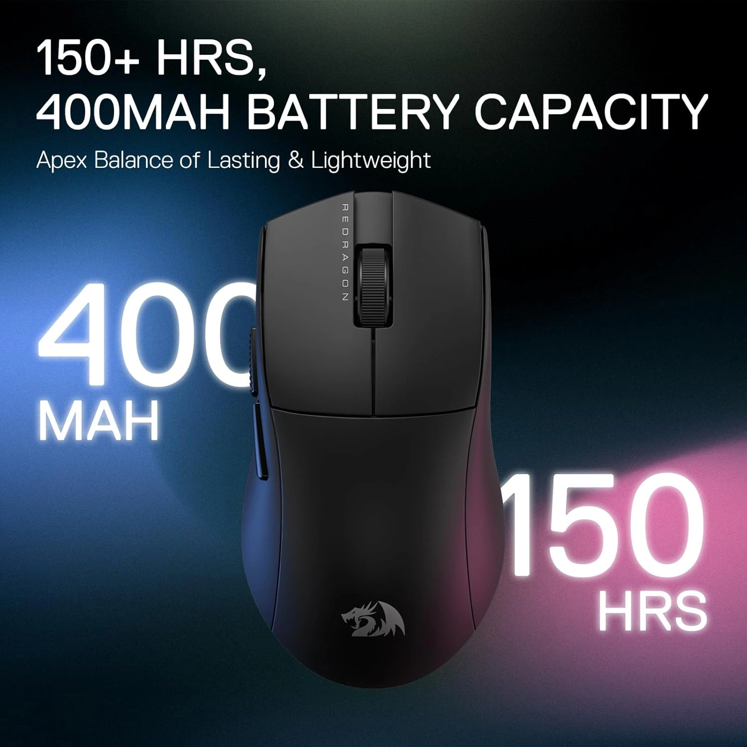 Redragon M916-PRO-1K KING PRO Wireless Gaming Mouse, Tri-Mode, 26,000 DPI, PAW3395 Sensor | M916-PRO-1K thumbnail 5