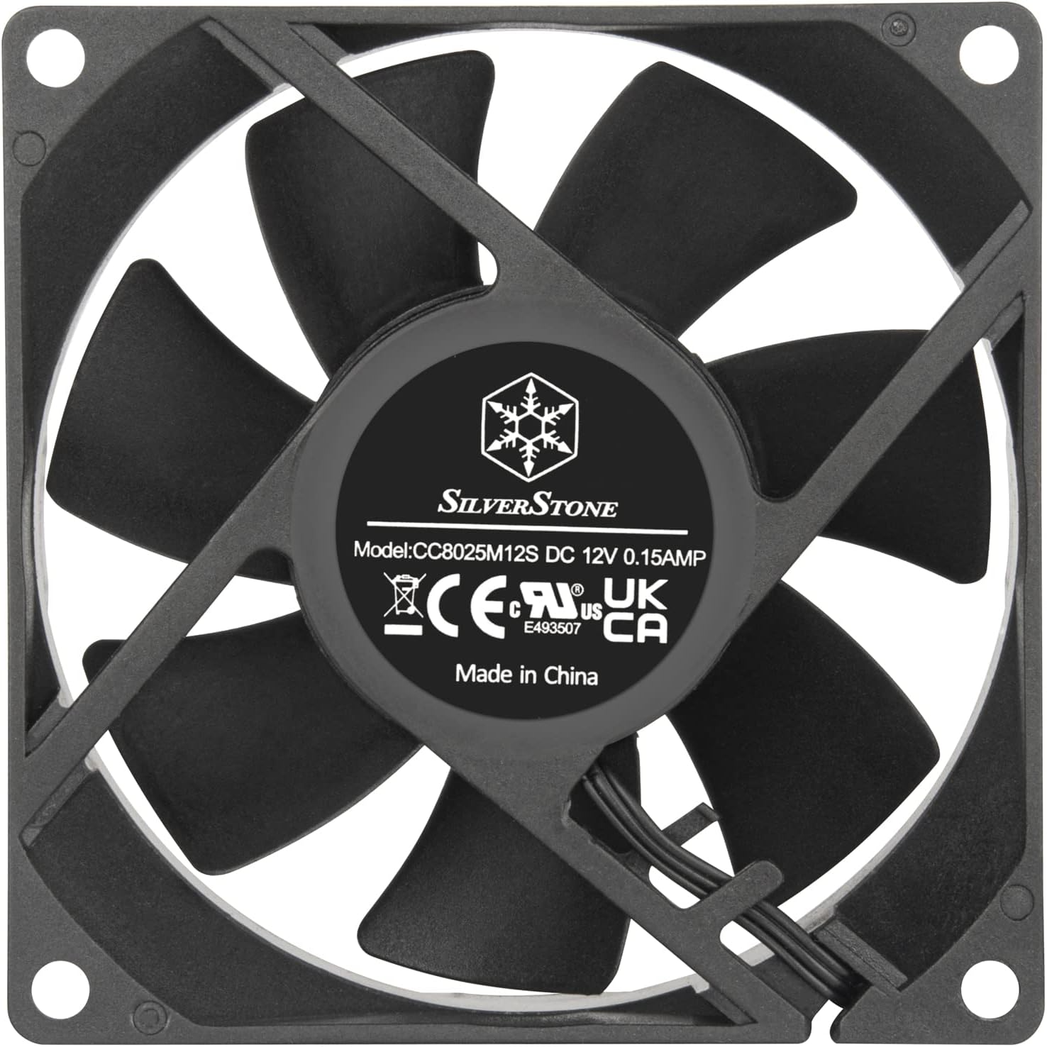 SilverStone FN80 80mm High-Performance Case Fan, 2000 RPM, 27.81 CFM, Hydraulic Bearing, Black | SST-FN80B thumbnail 4