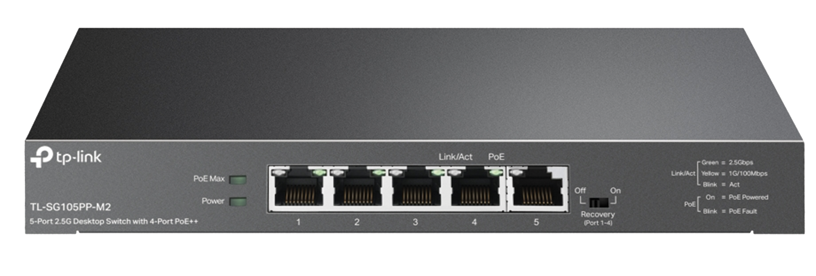 TP-Link TL-SG105PP-M2 5-Port 2.5G Desktop Switch, 4-Port PoE++ (123W), Unmanaged 2.5Gbps Multi-Gigabit | TL-SG105PP-M2 – Buy Online